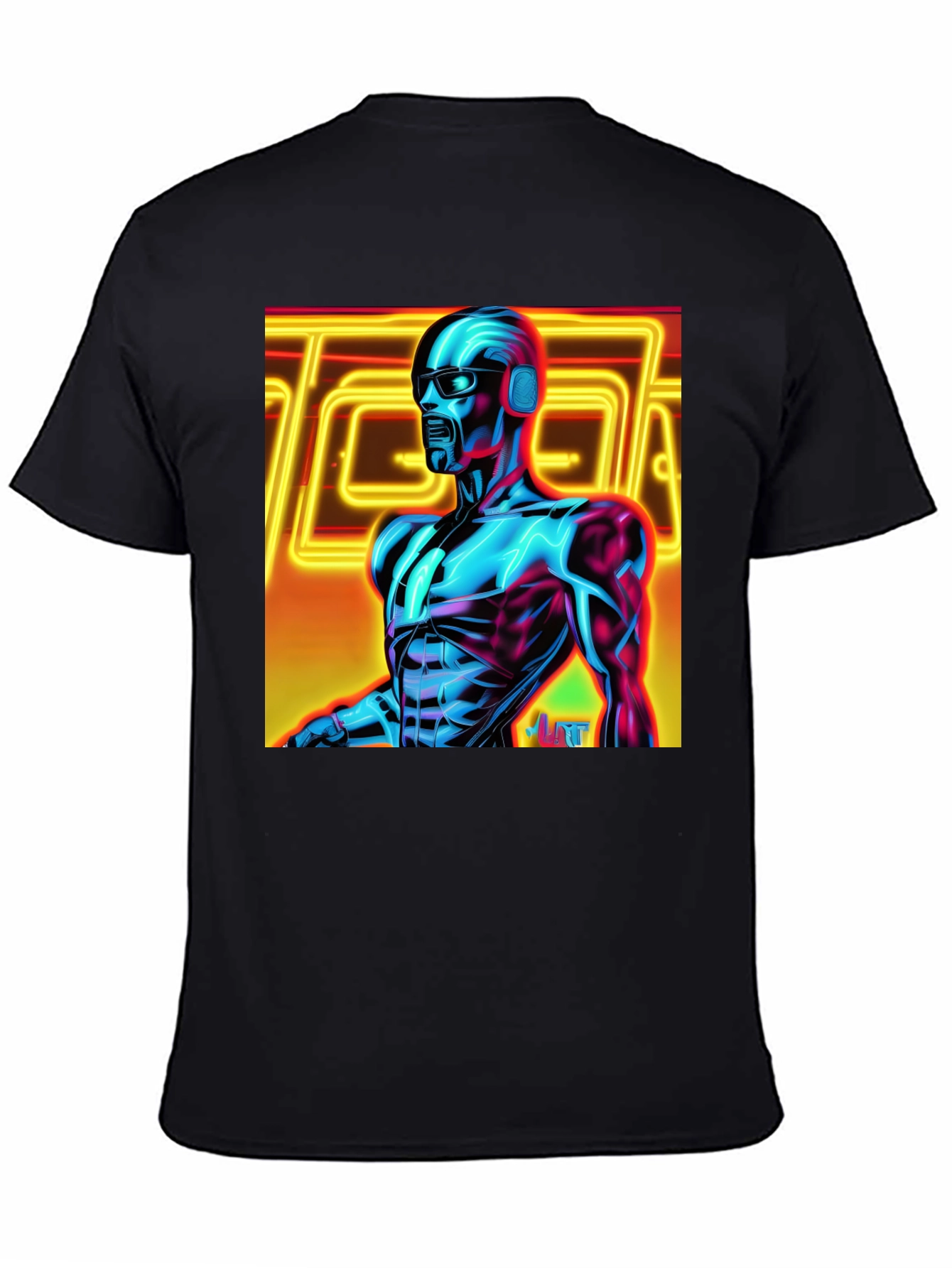 Cyberpunk DJ Graphic Tee - Black