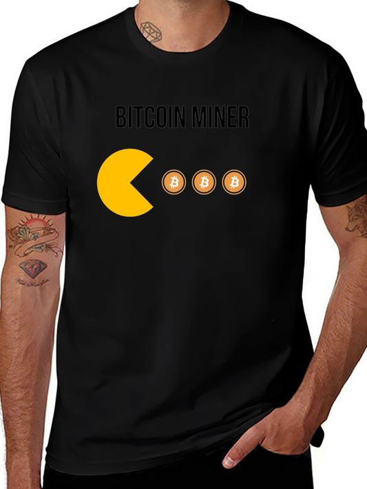 Bitcoin Miner T-Shirt - Crypto Pacman Style