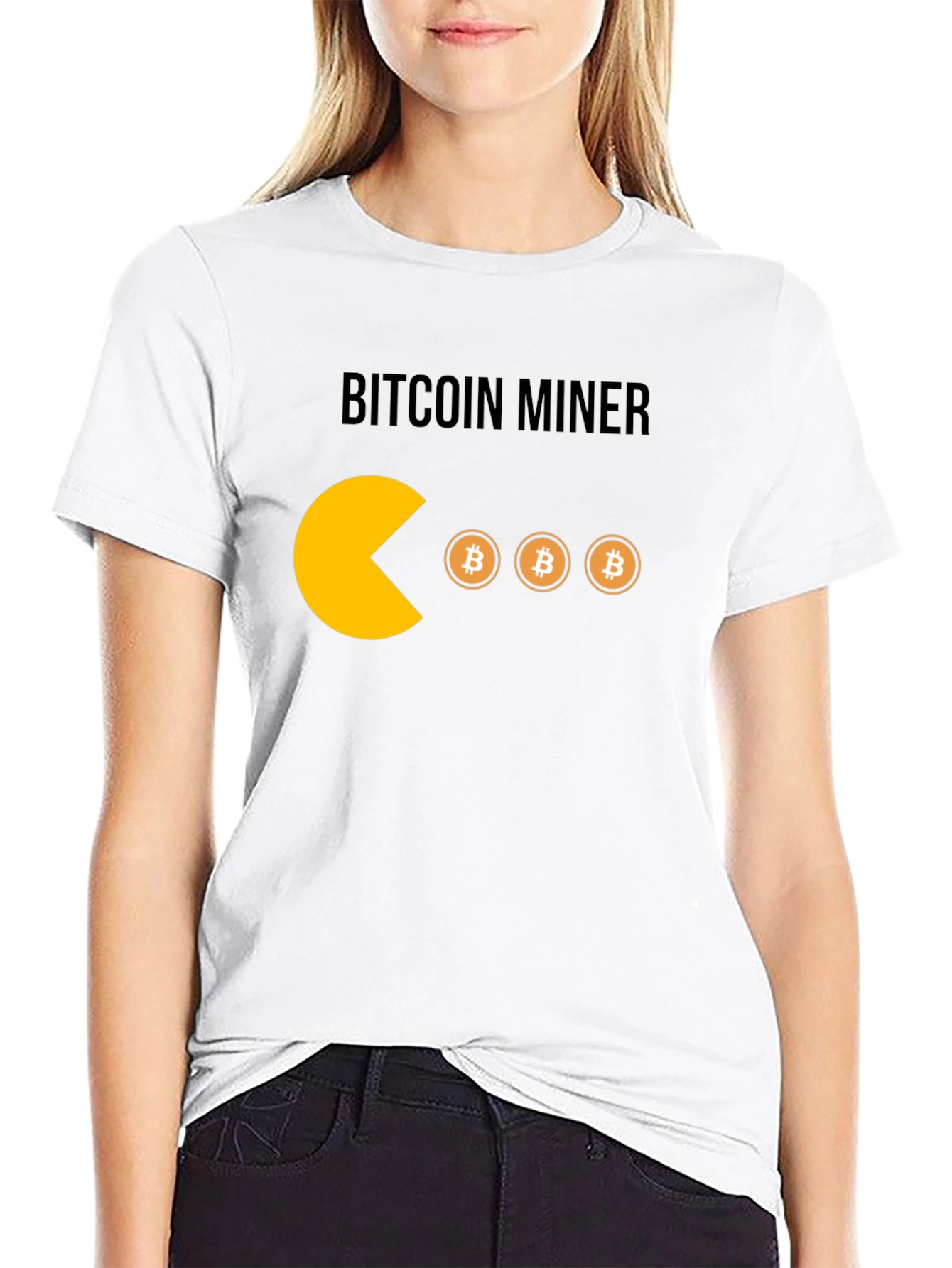 Bitcoin Miner T-Shirt - Crypto Pacman Style