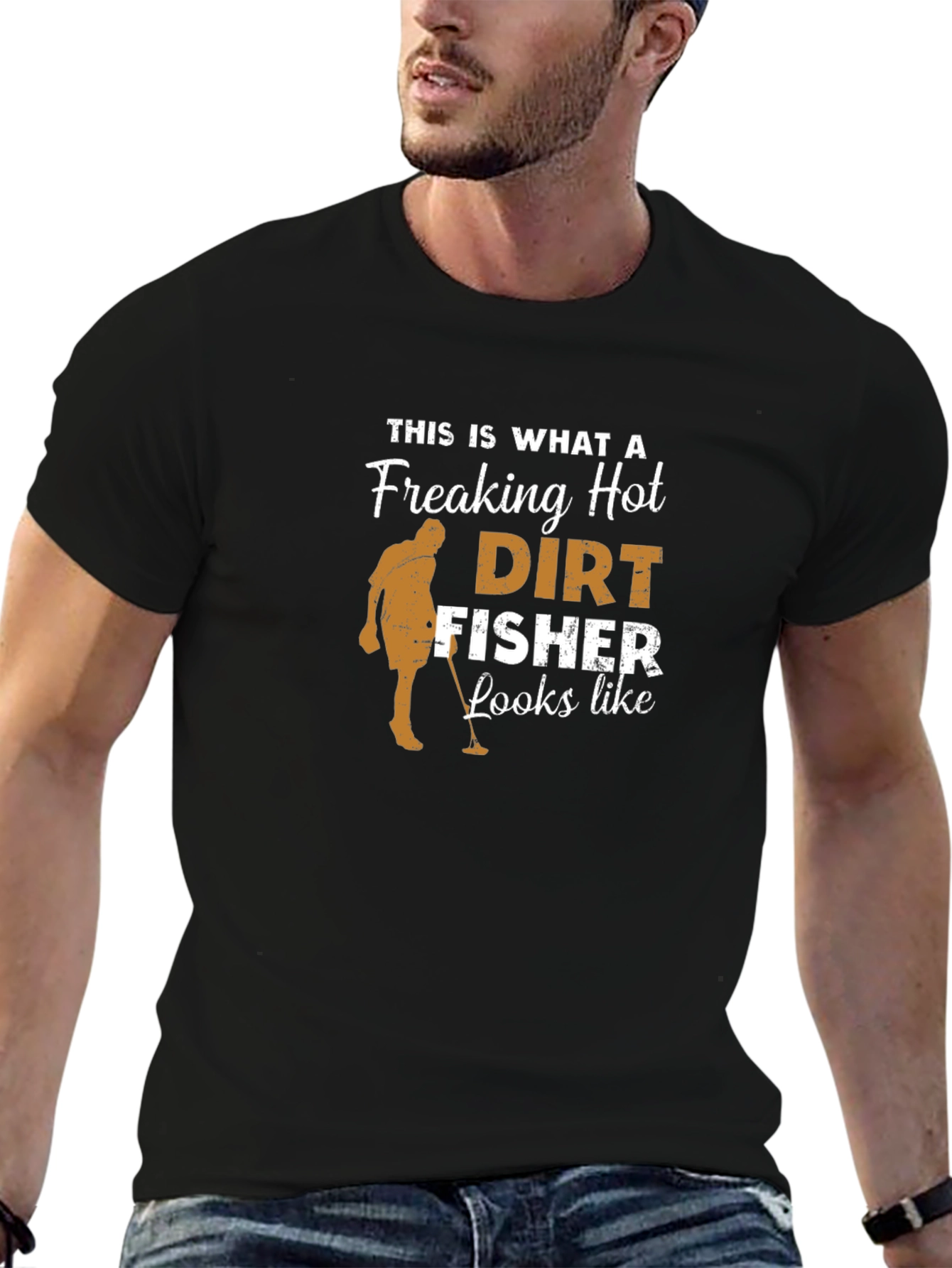 Funny Dirt Fisher Graphic Tee