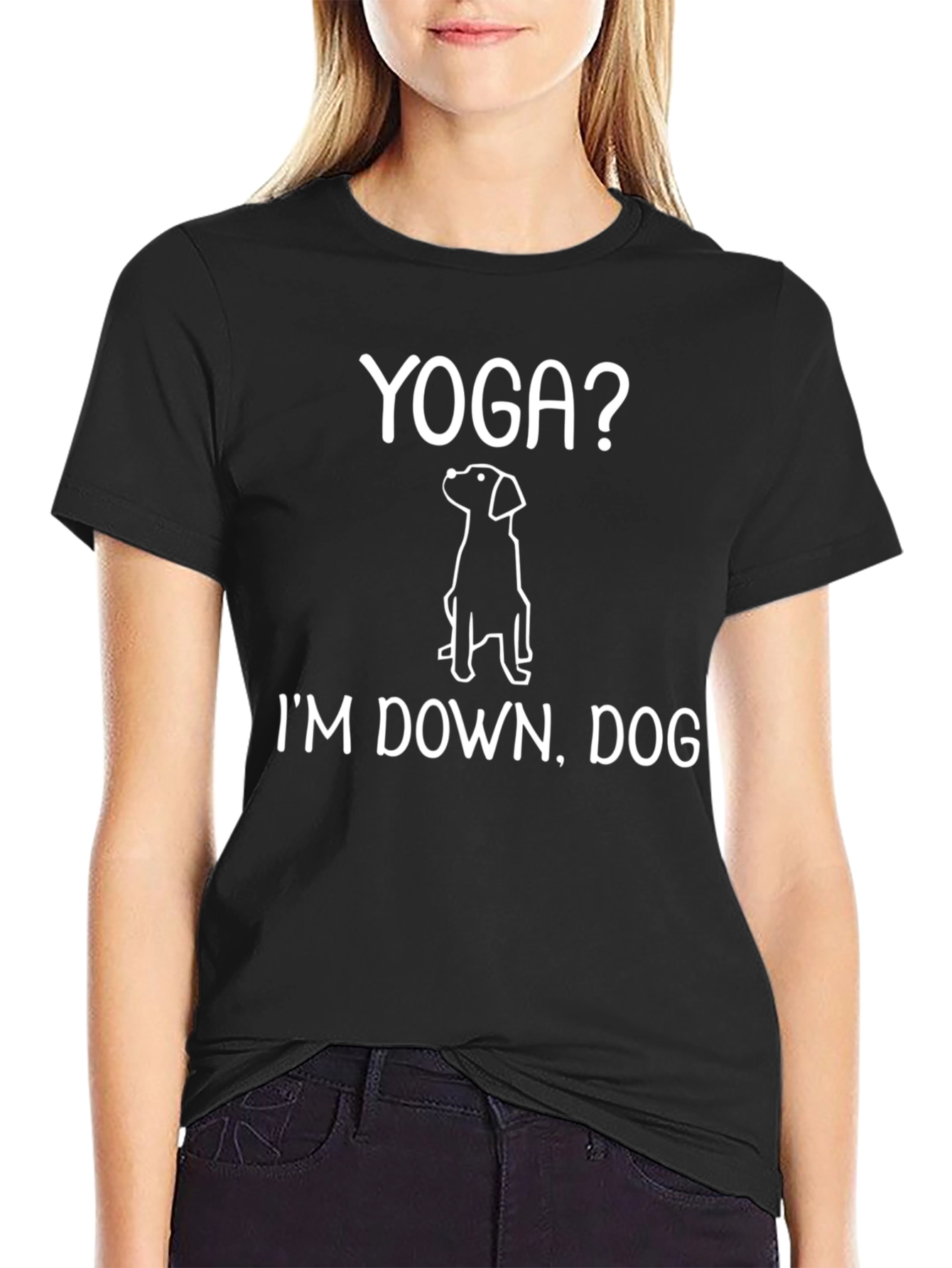 Yoga Dog Graphic Tee - Im Down Dog