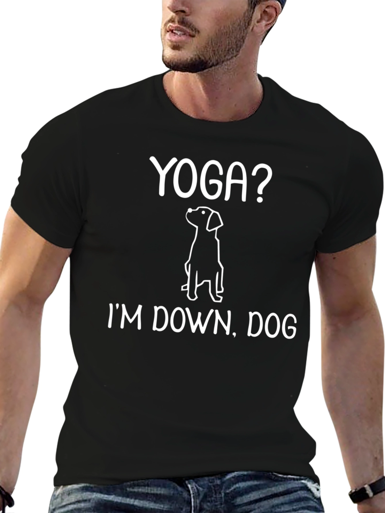 Yoga Dog Graphic Tee - Im Down Dog