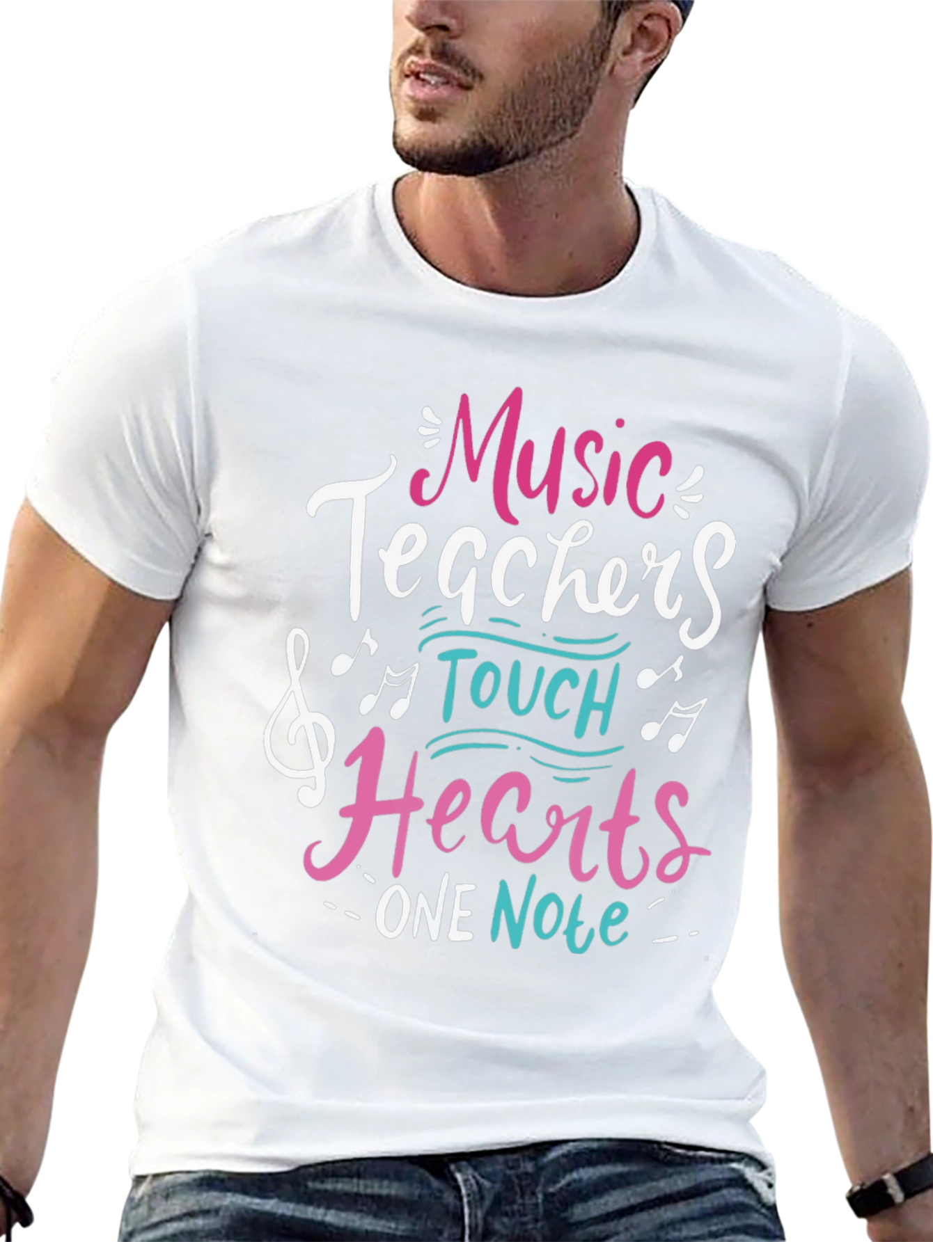 Music Teacher Graphic Tee - Hearts One Note