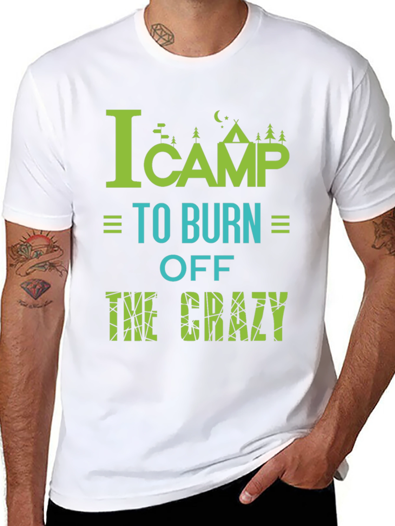 Camping Burn Off Crazy Graphic Tee