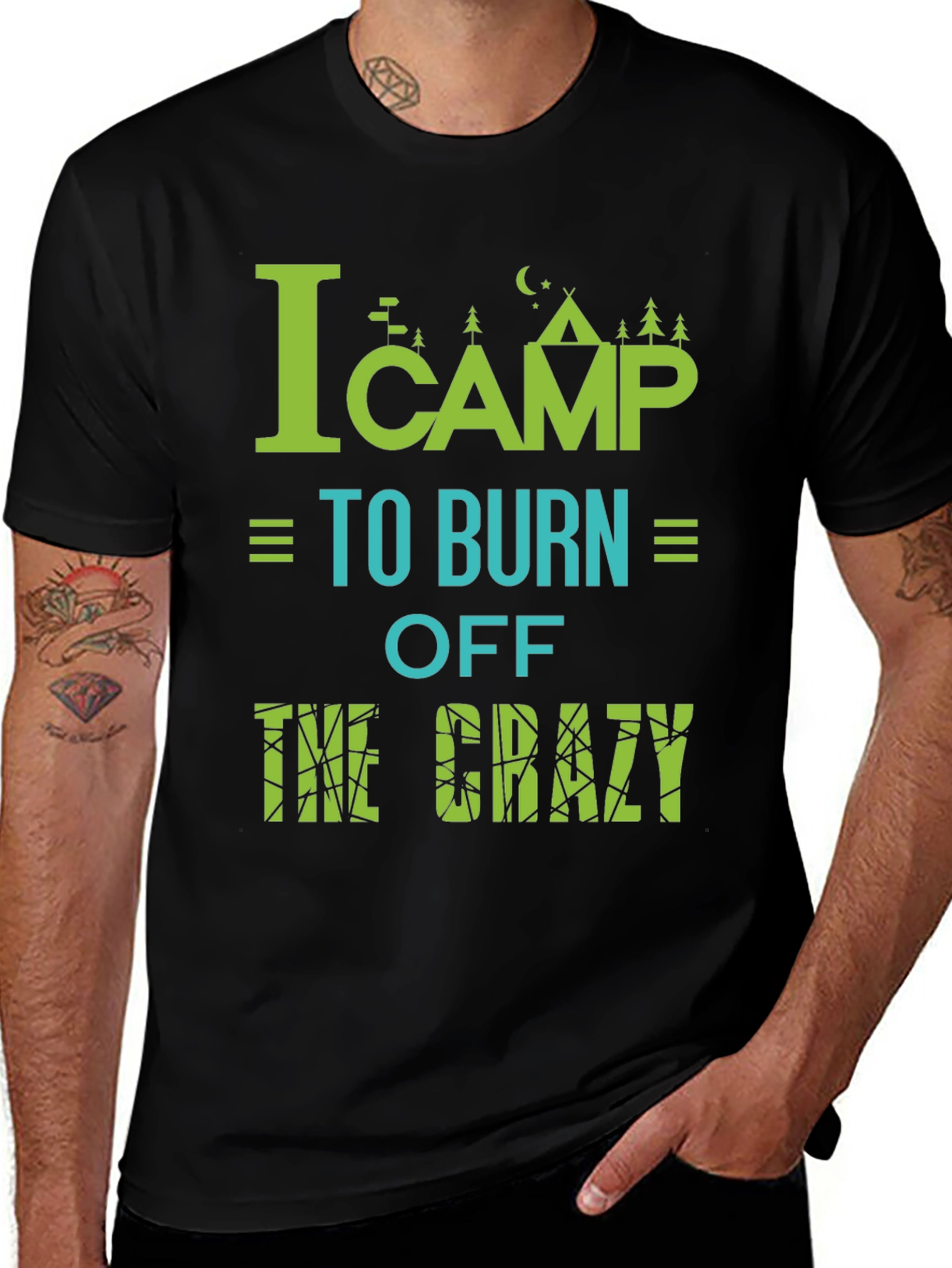 Camping Burn Off Crazy Graphic Tee
