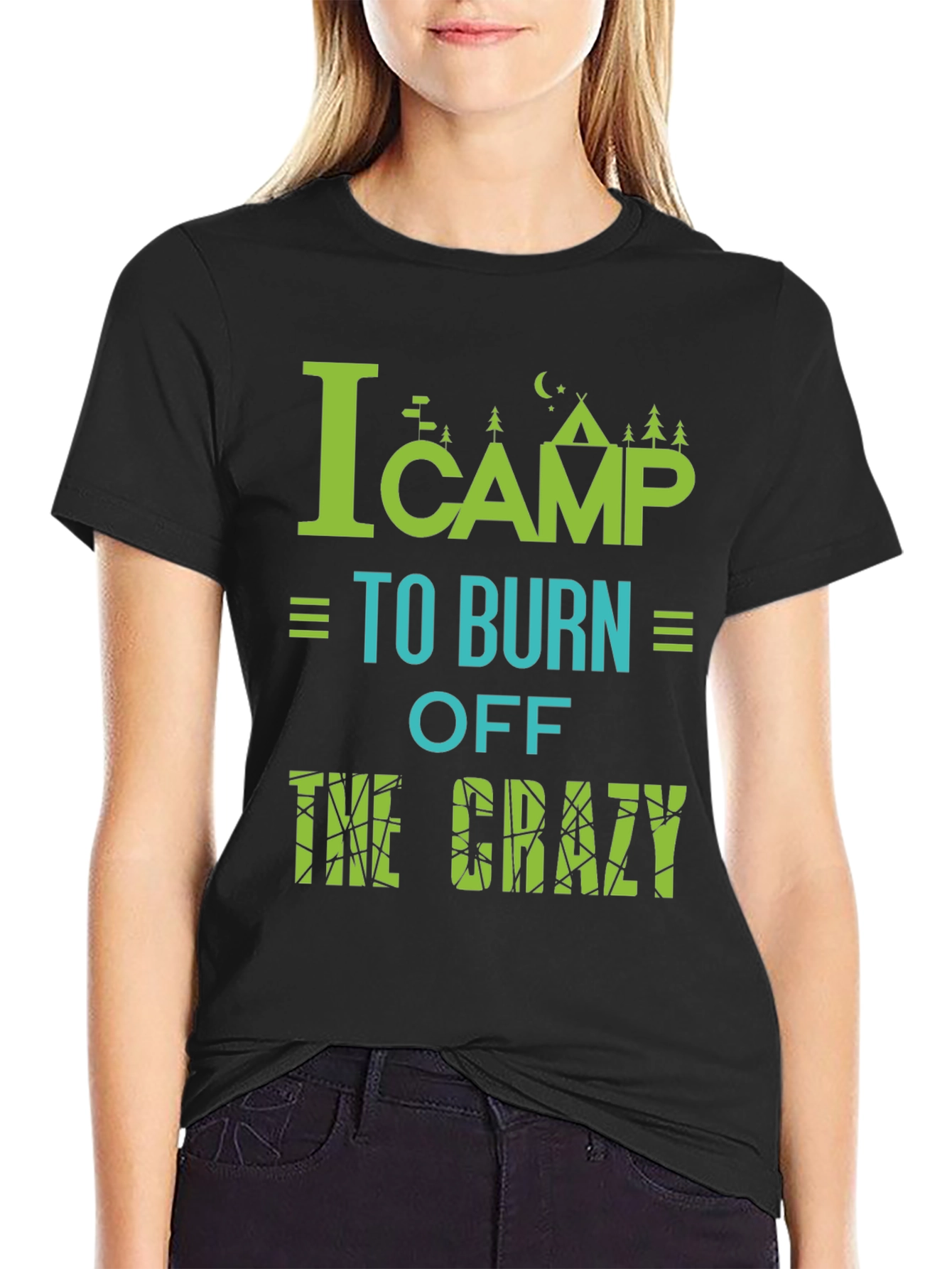 Camping Burn Off Crazy Graphic Tee