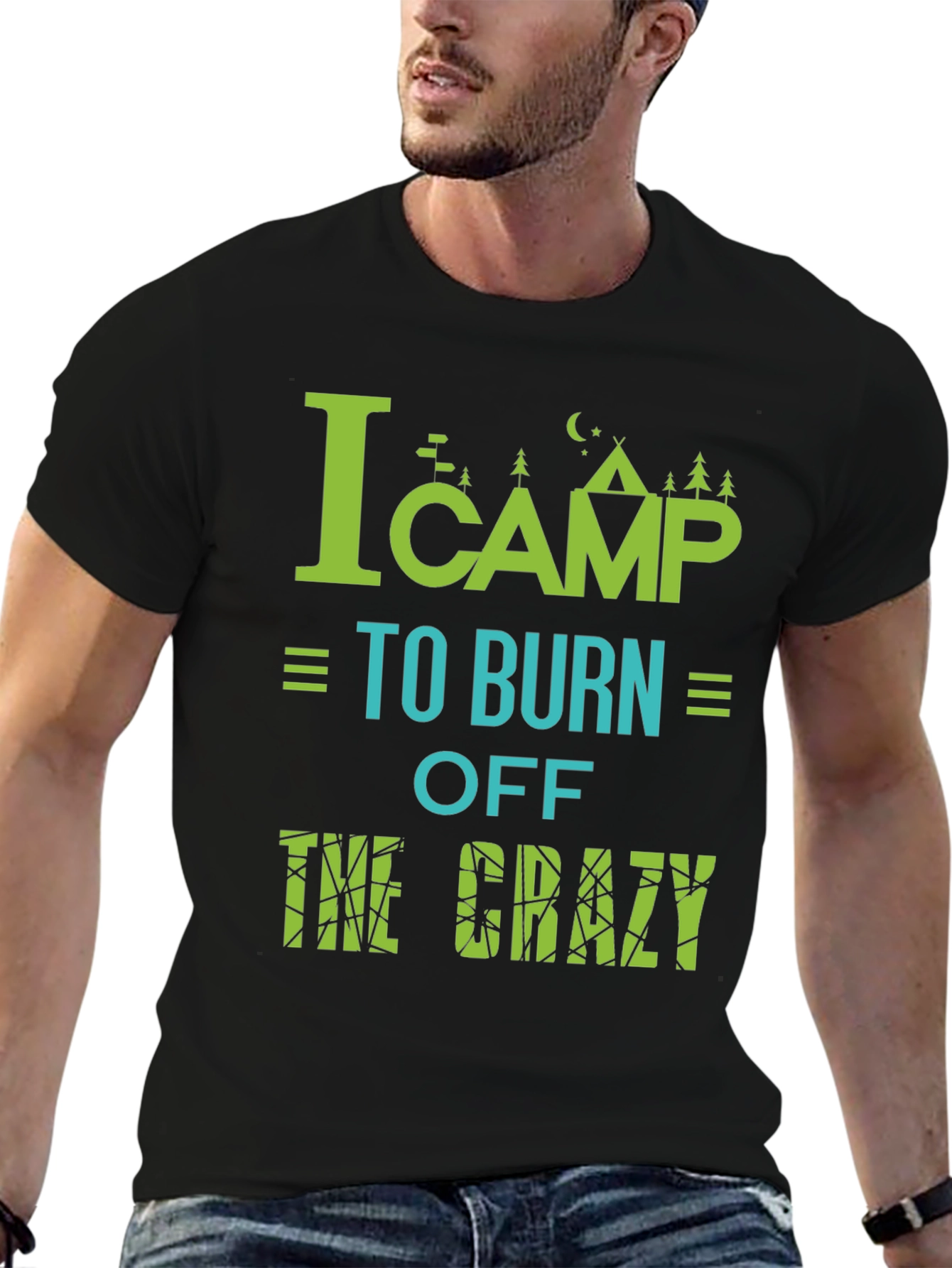 Camping Burn Off Crazy Graphic Tee