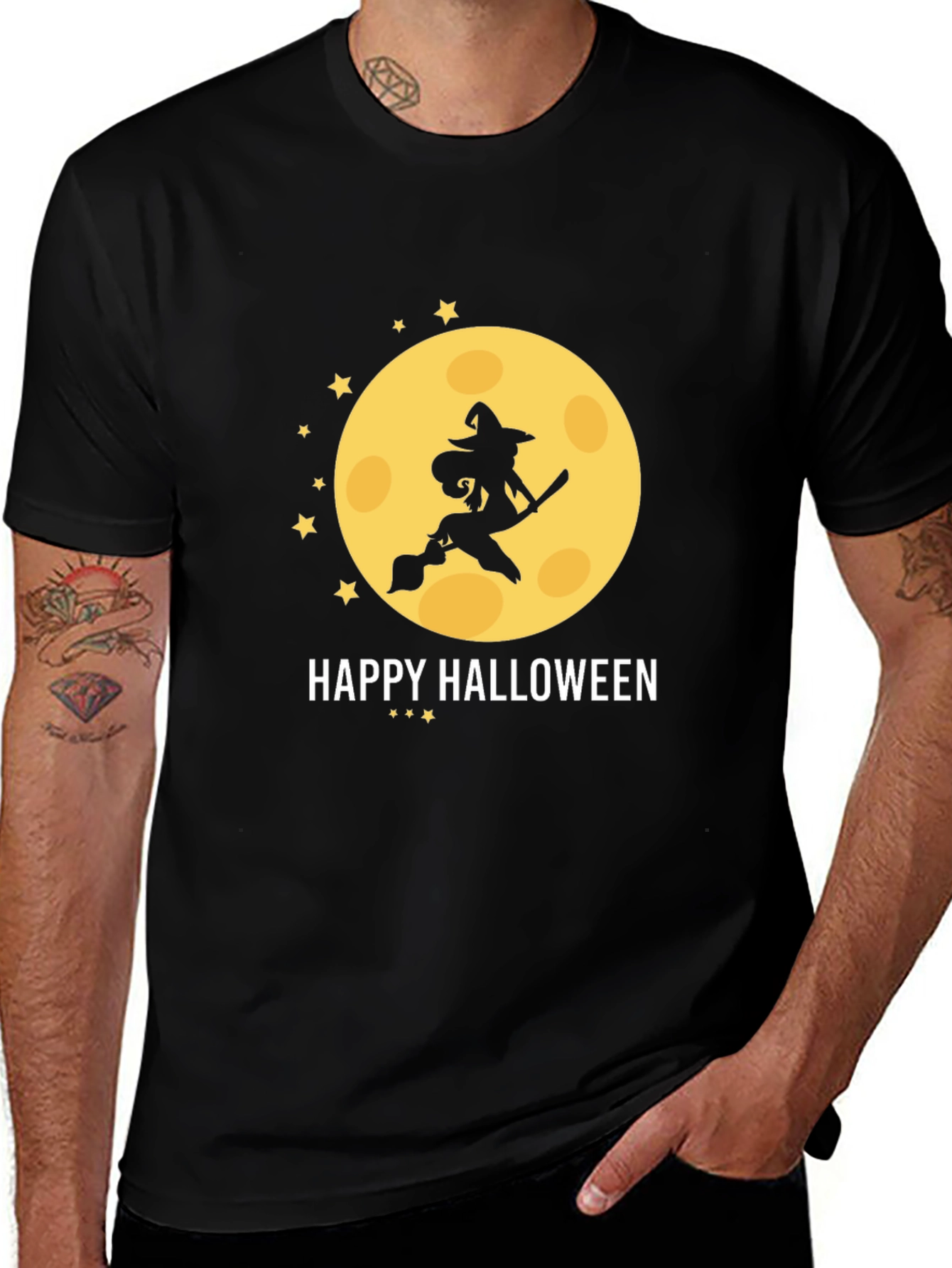 Halloween Witch Moon T-Shirt - Spooky Season Apparel