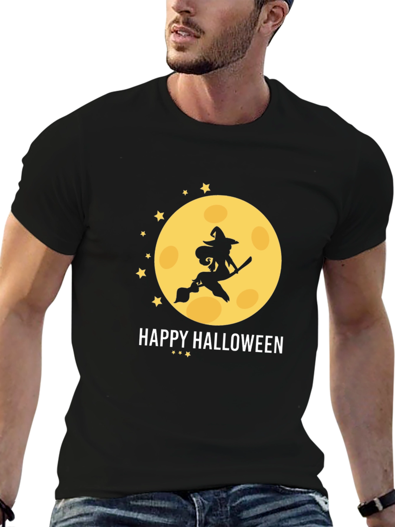 Halloween Witch Moon T-Shirt - Spooky Season Apparel