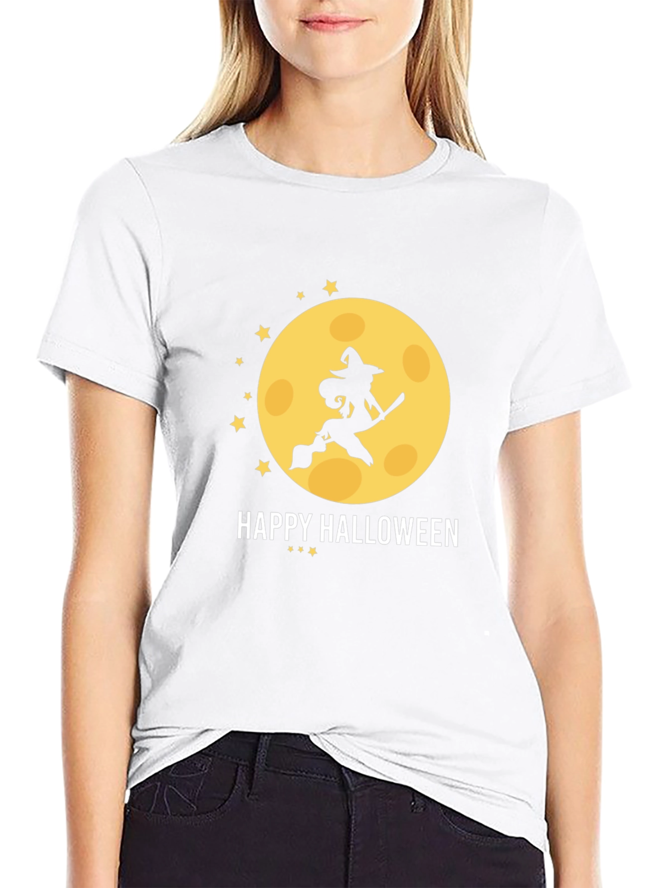 Halloween Witch Moon T-Shirt - Spooky Season Apparel