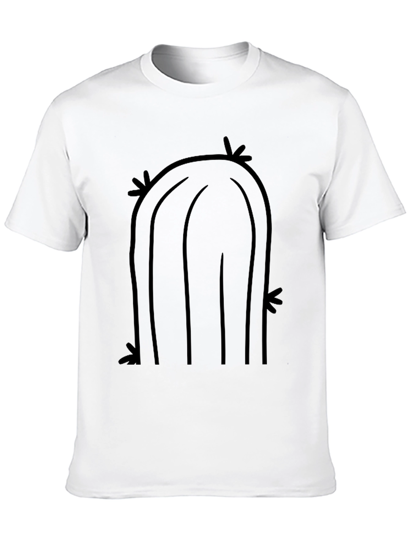 Cool Cactus Graphic Tee - Black Cotton T-Shirt