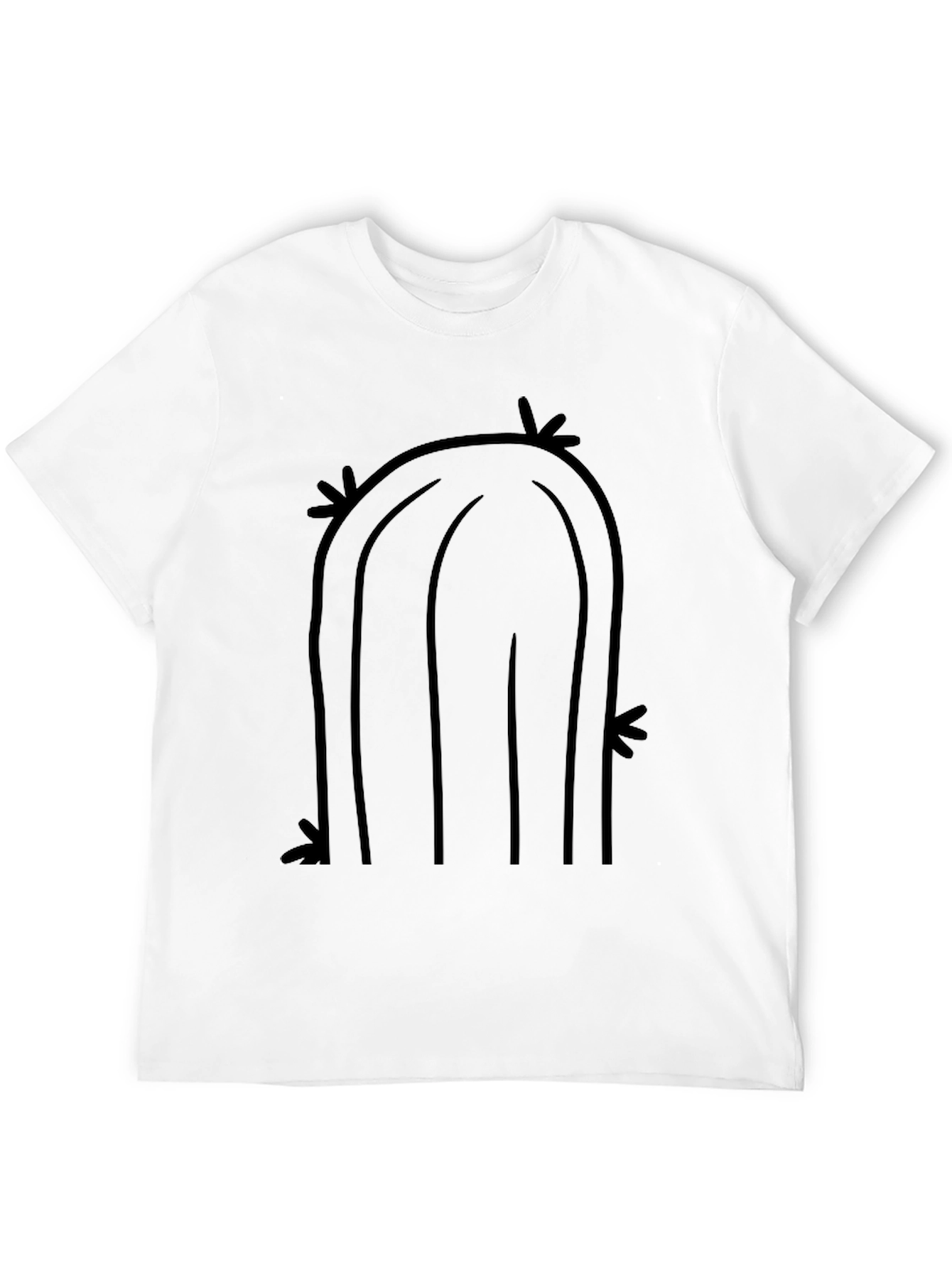 Cool Cactus Graphic Tee - Black Cotton T-Shirt
