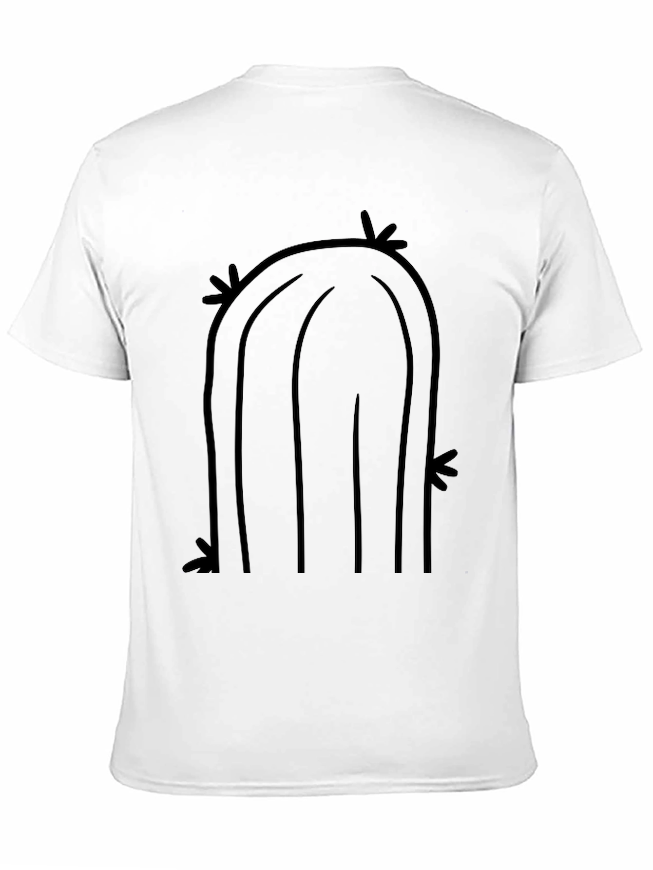 Cool Cactus Graphic Tee - Black Cotton T-Shirt