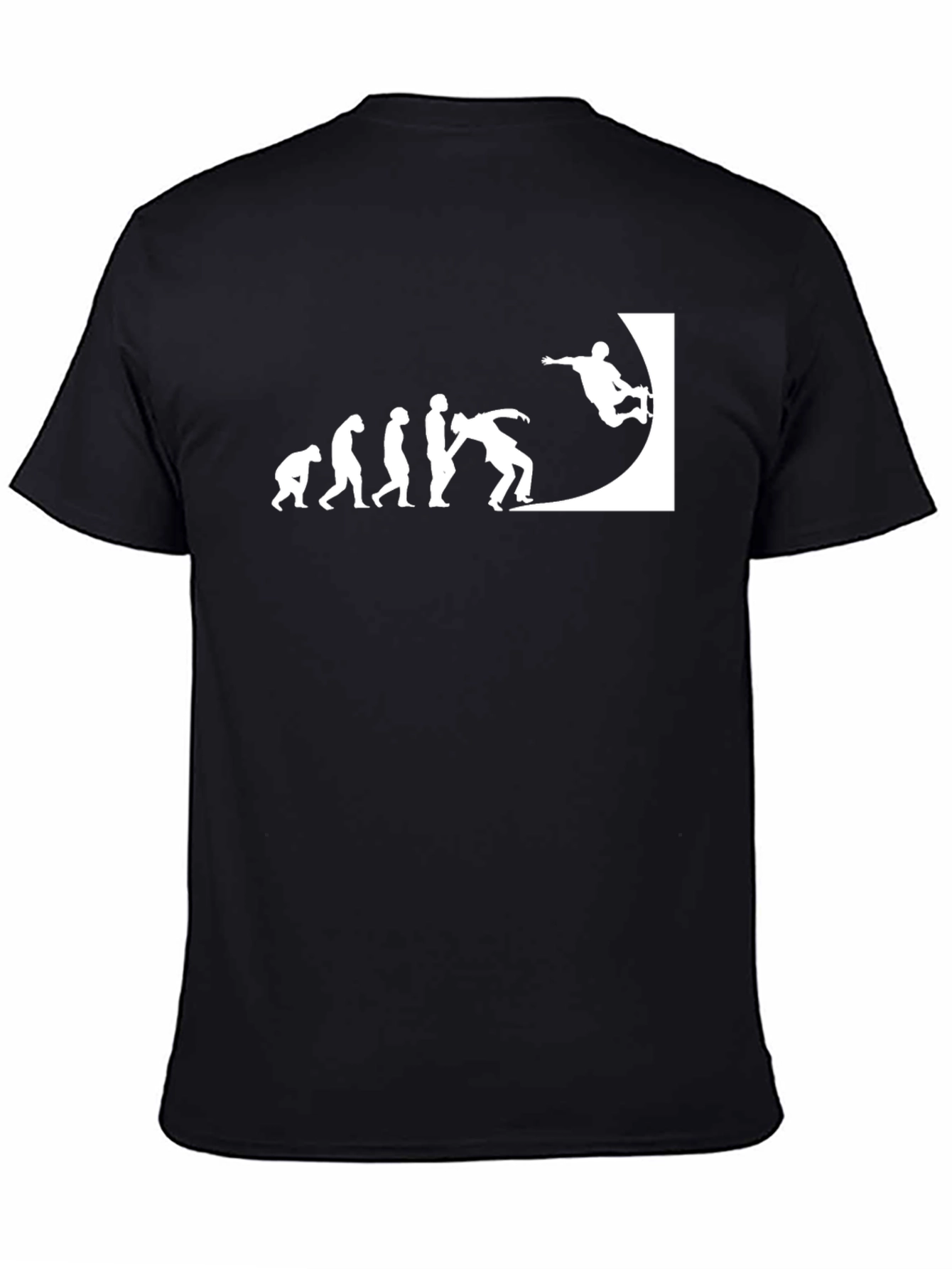 Skateboarding Evolution Graphic Tee - Black