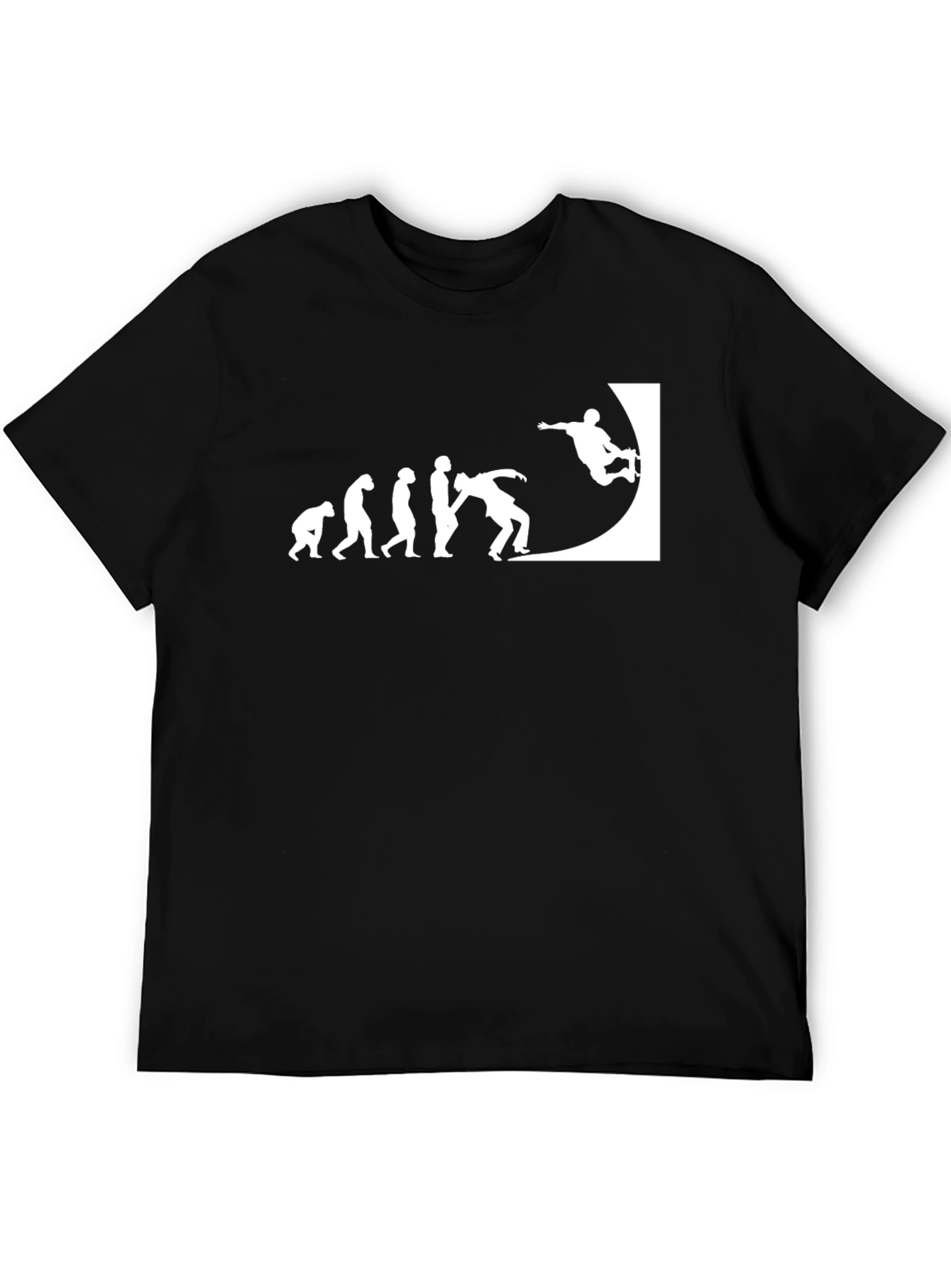 Skateboarding Evolution Graphic Tee - Black