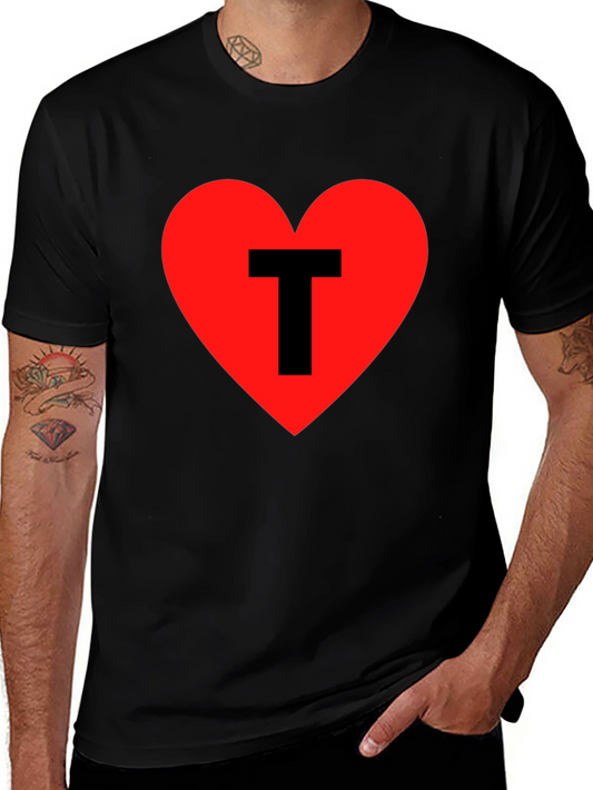 I Heart T - Mens Black Graphic Tee