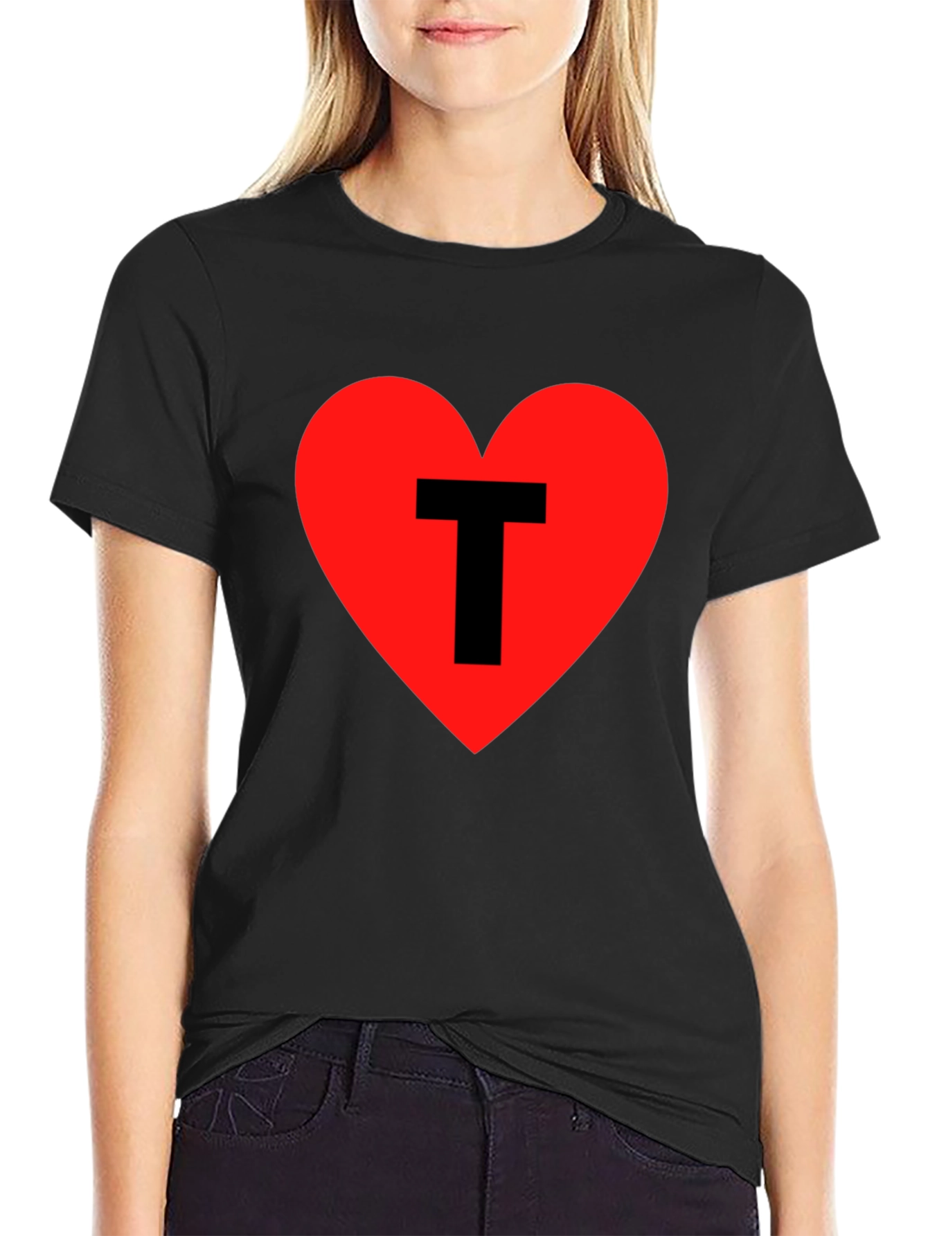I Heart T - Mens Black Graphic Tee