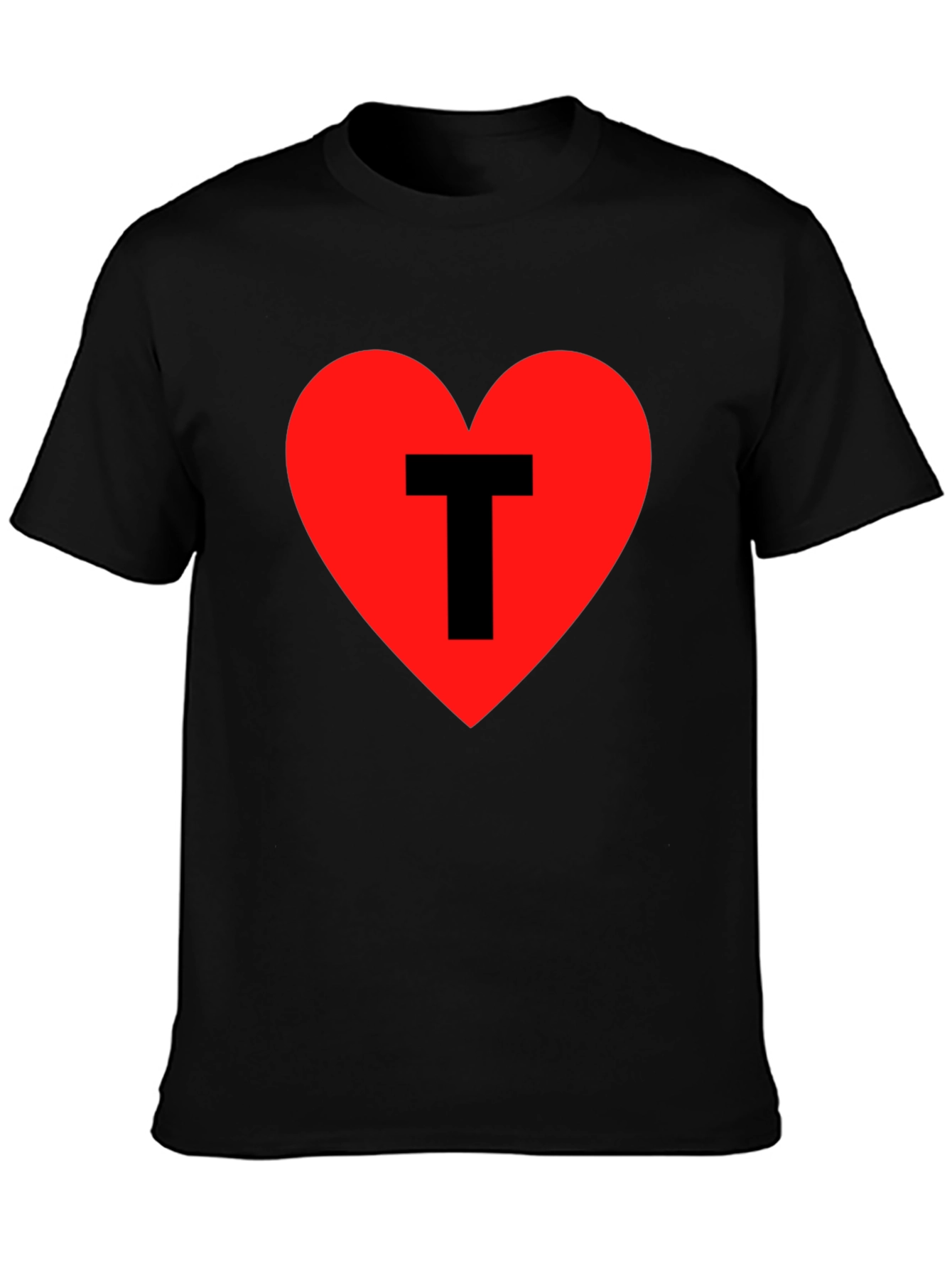 I Heart T - Mens Black Graphic Tee