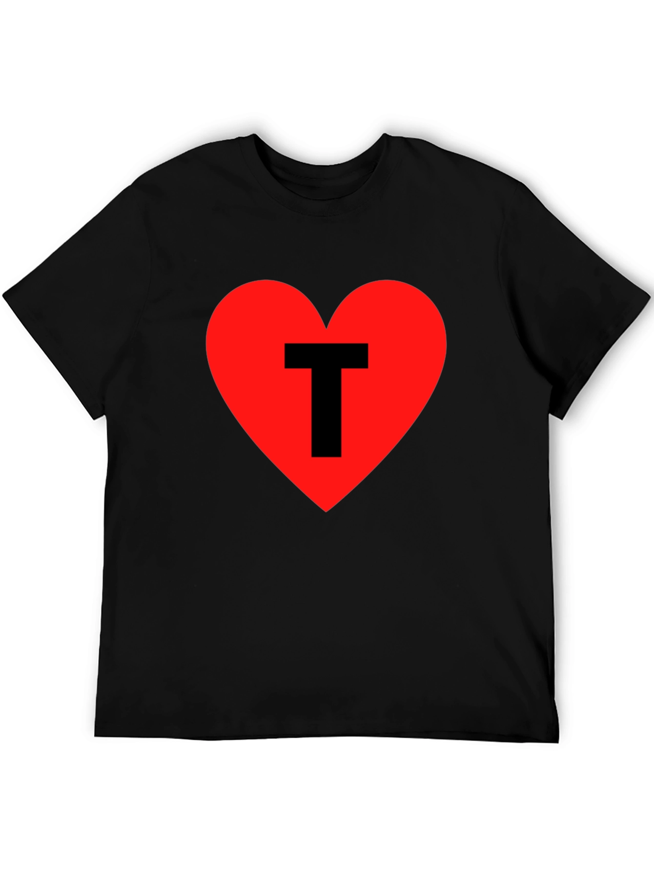 I Heart T - Mens Black Graphic Tee