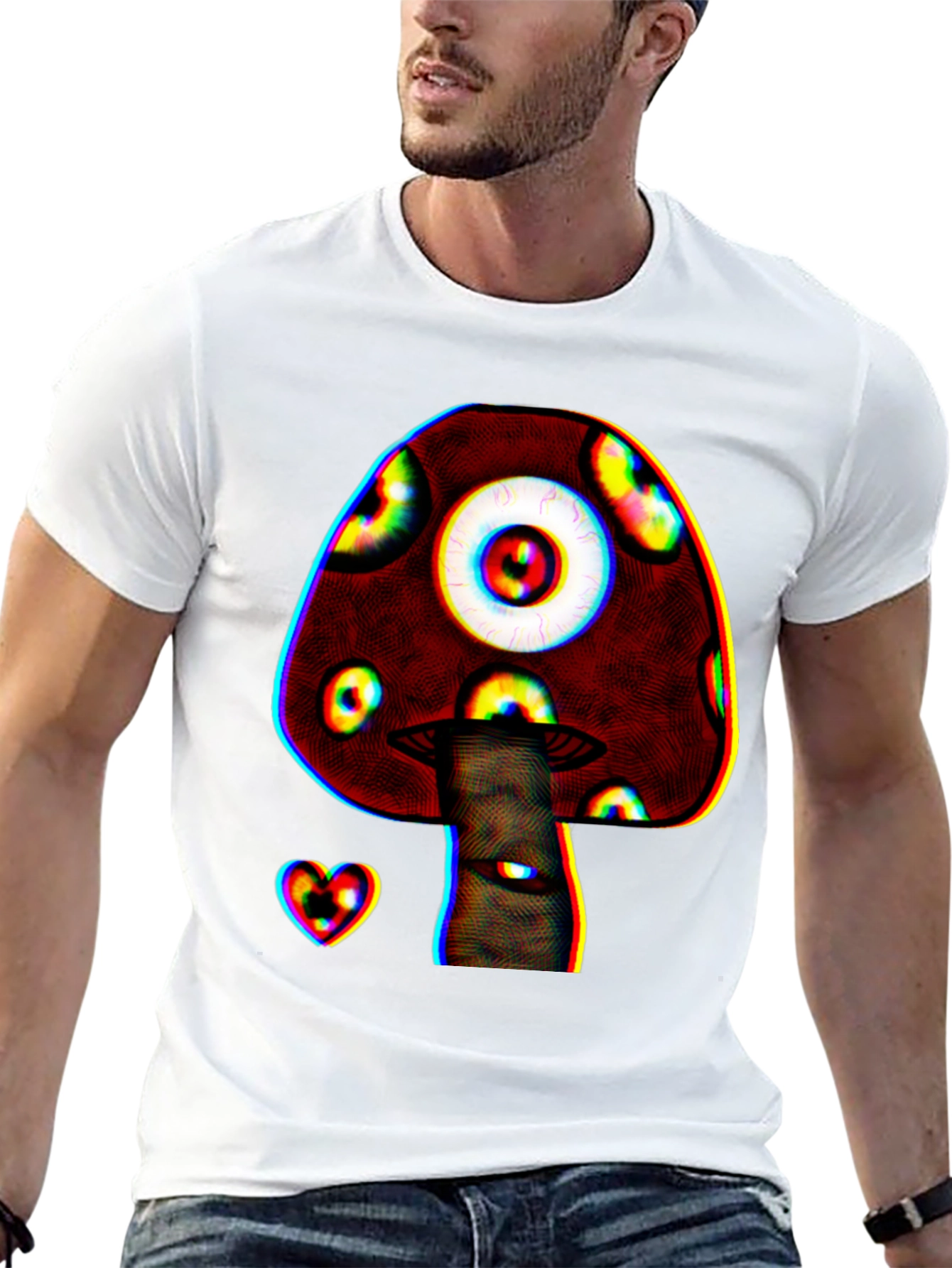 Psychedelic Mushroom Eye Graphic T-Shirt