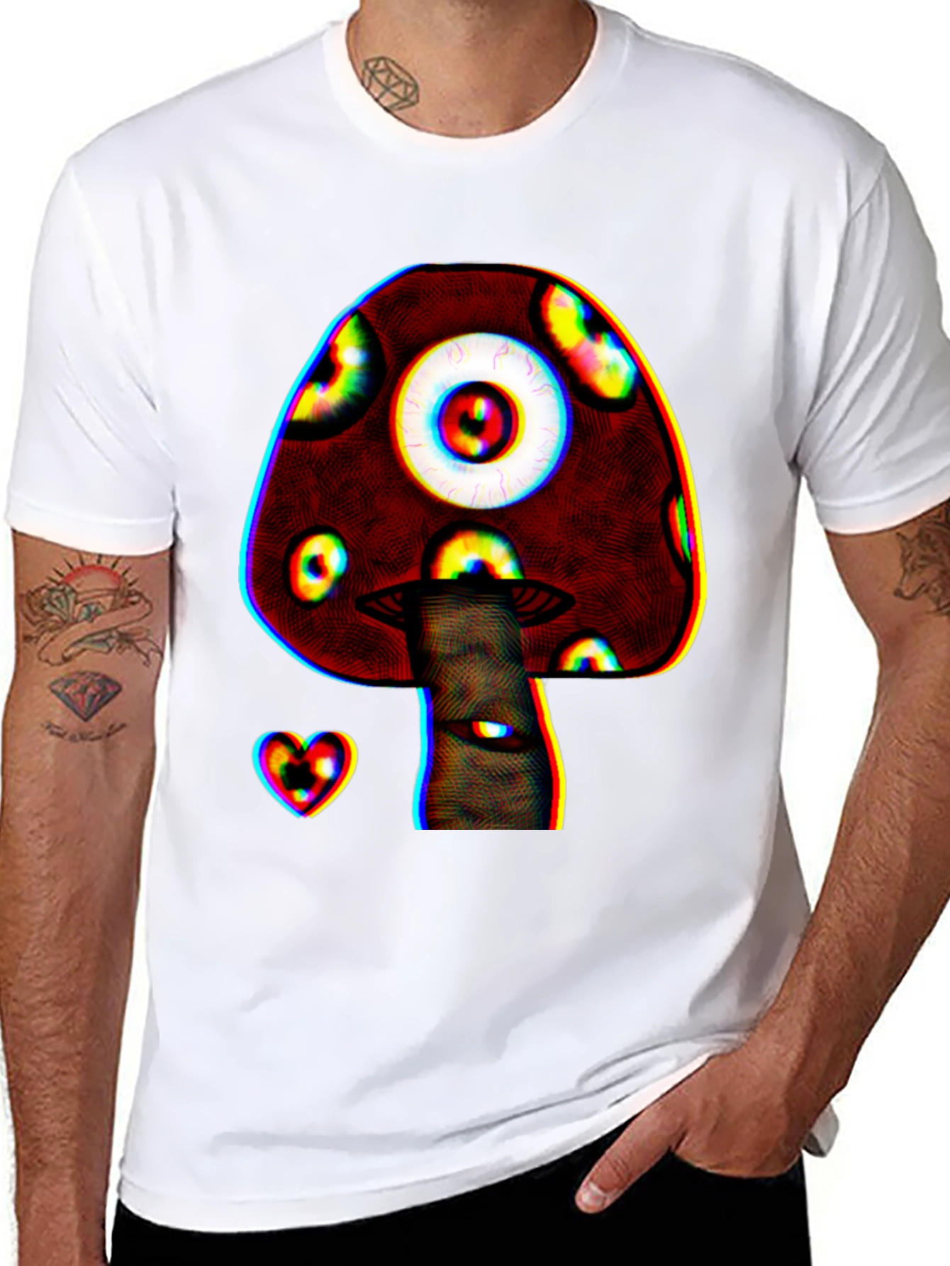 Psychedelic Mushroom Eye Graphic T-Shirt