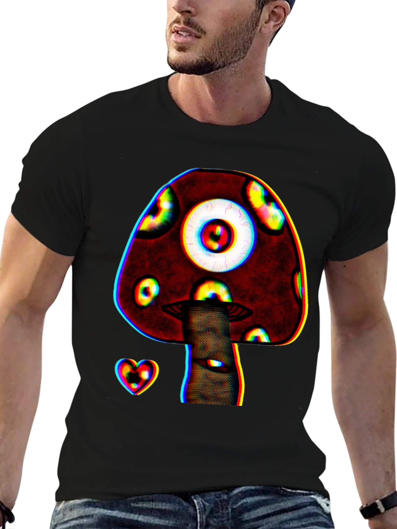Psychedelic Mushroom Eye Graphic T-Shirt