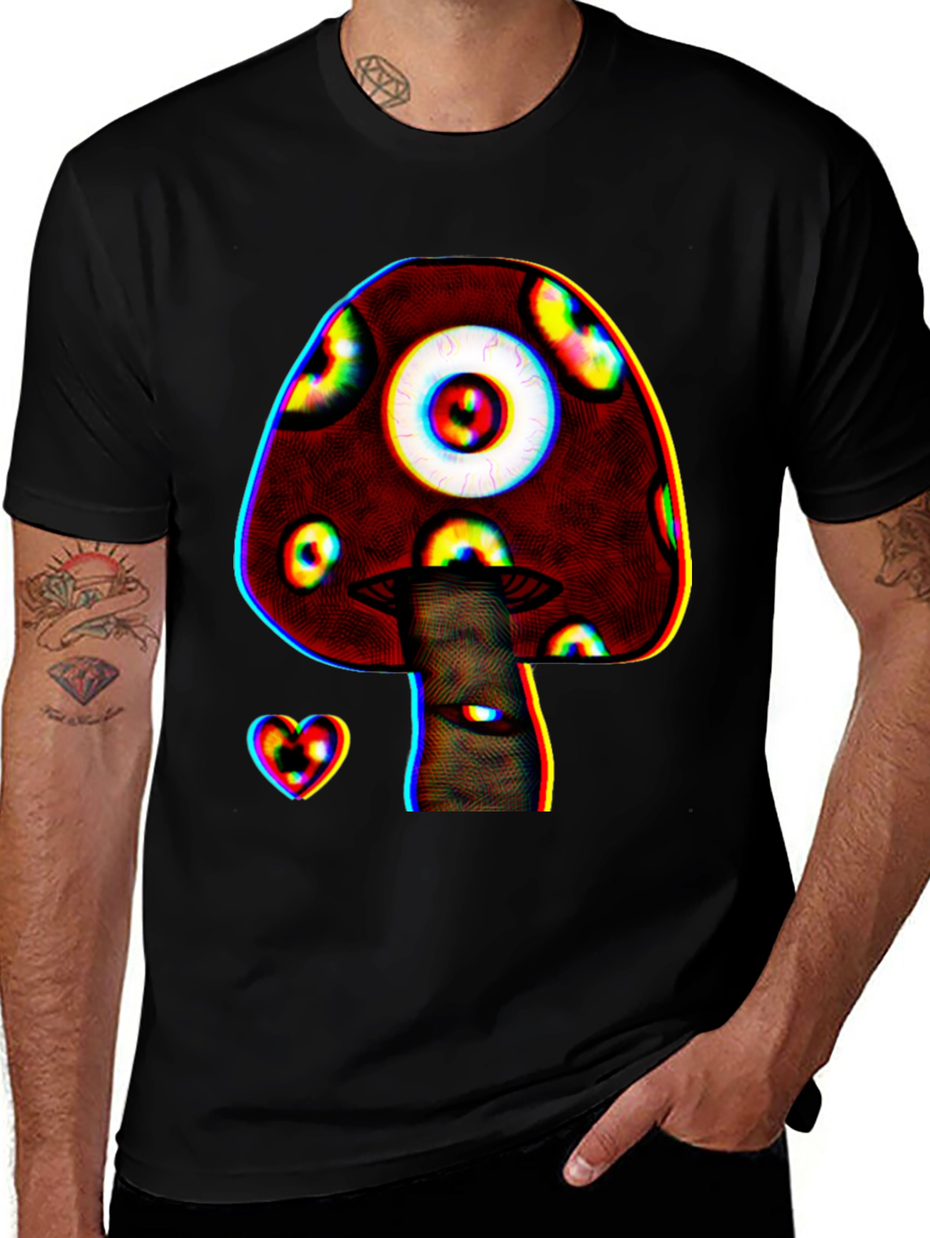 Psychedelic Mushroom Eye Graphic T-Shirt