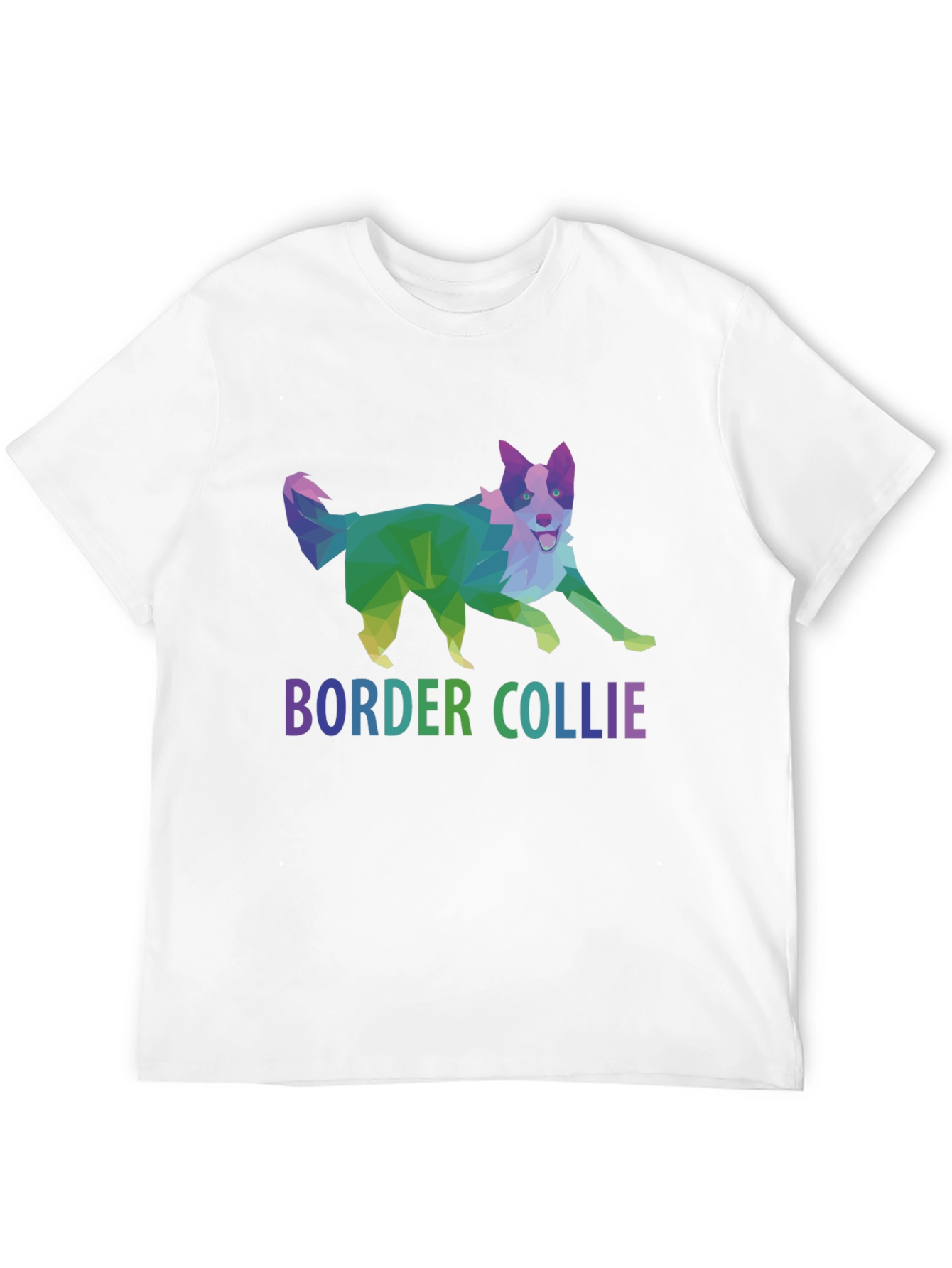 Geometric Border Collie Graphic T-Shirt
