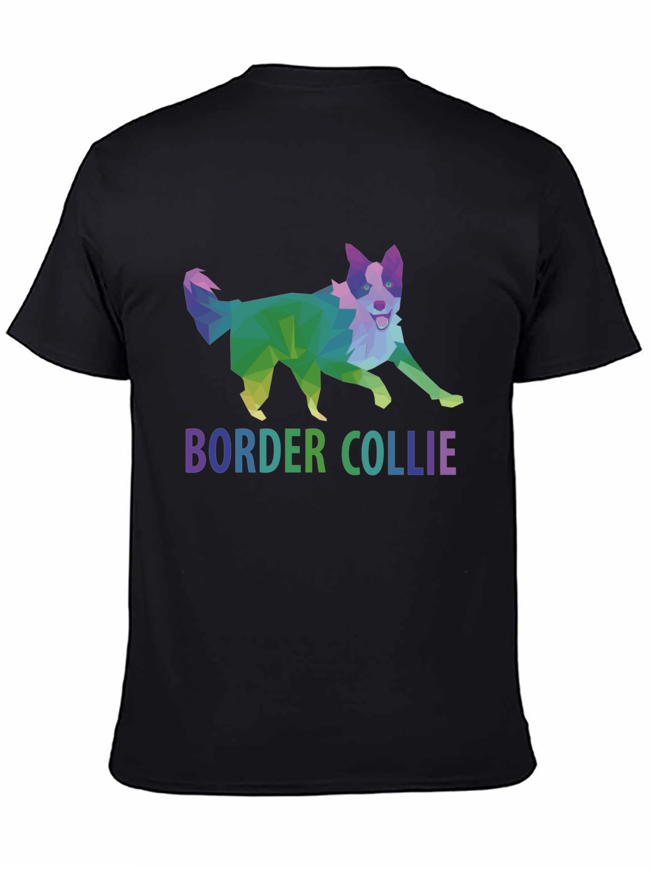 Geometric Border Collie Graphic T-Shirt