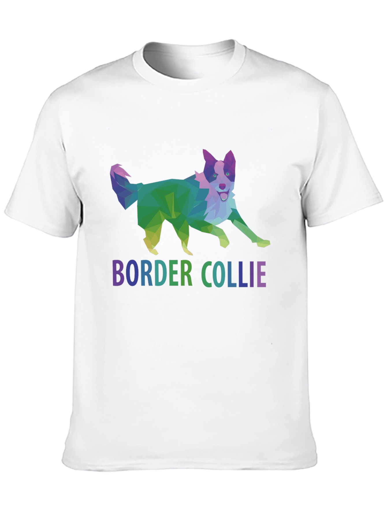 Geometric Border Collie Graphic T-Shirt