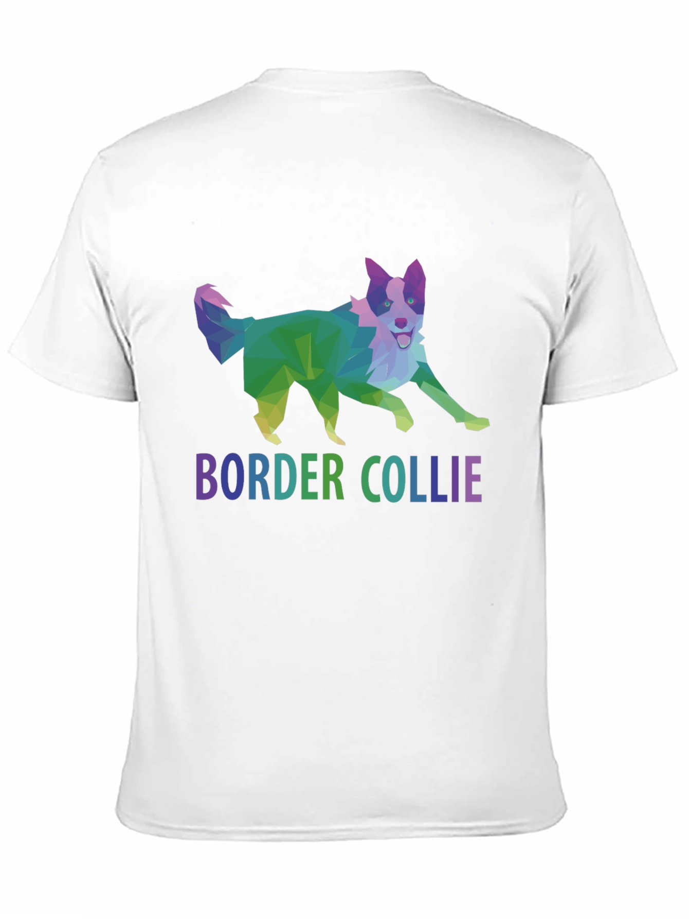 Geometric Border Collie Graphic T-Shirt