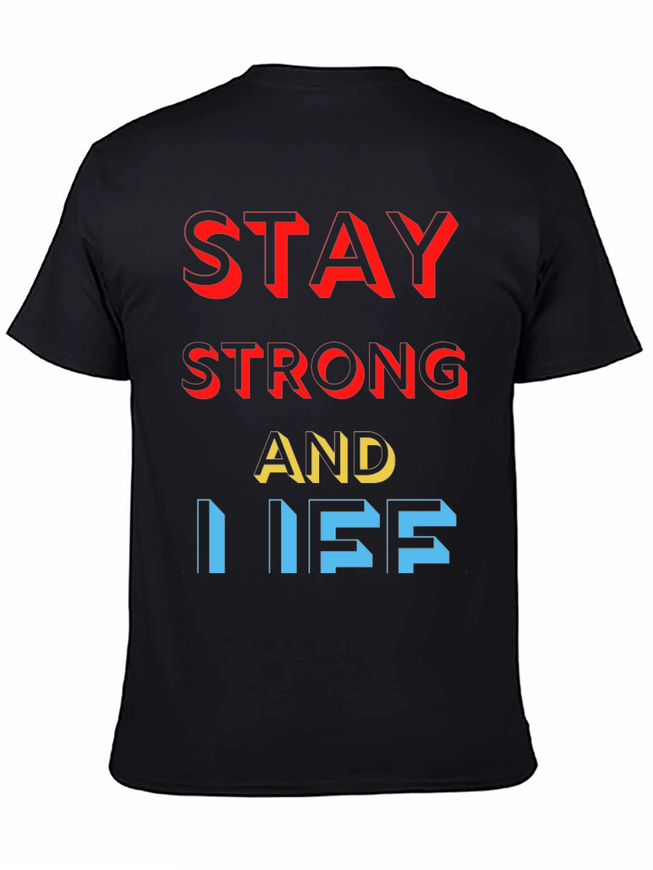 Stay Strong Graphic Tee - Black