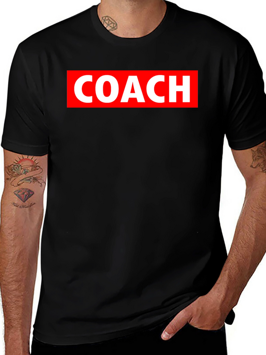Coach Black T-Shirt with Red Graphic