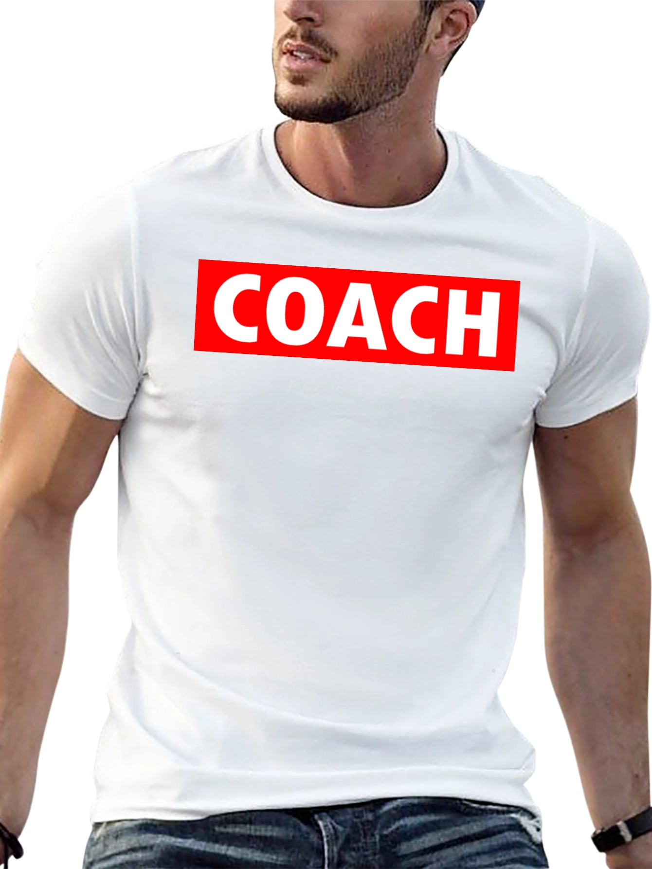 Coach Black T-Shirt with Red Graphic