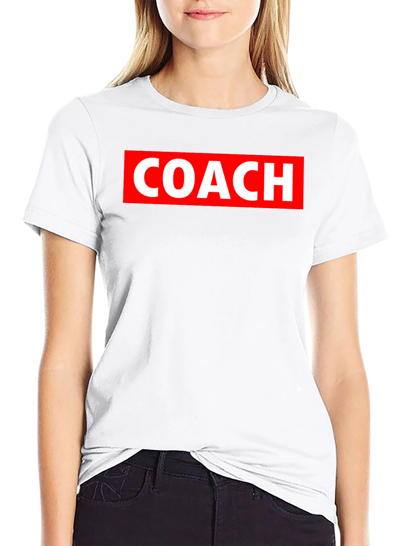 Coach Black T-Shirt with Red Graphic