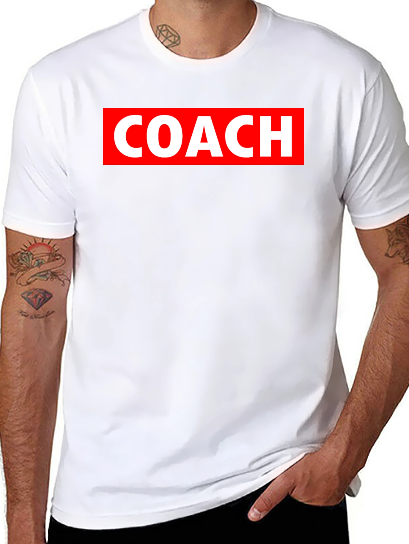 Coach Black T-Shirt with Red Graphic