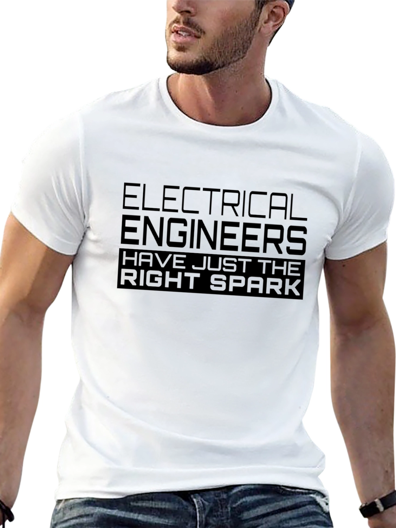 Electrical Engineer Right Spark Black T-Shirt