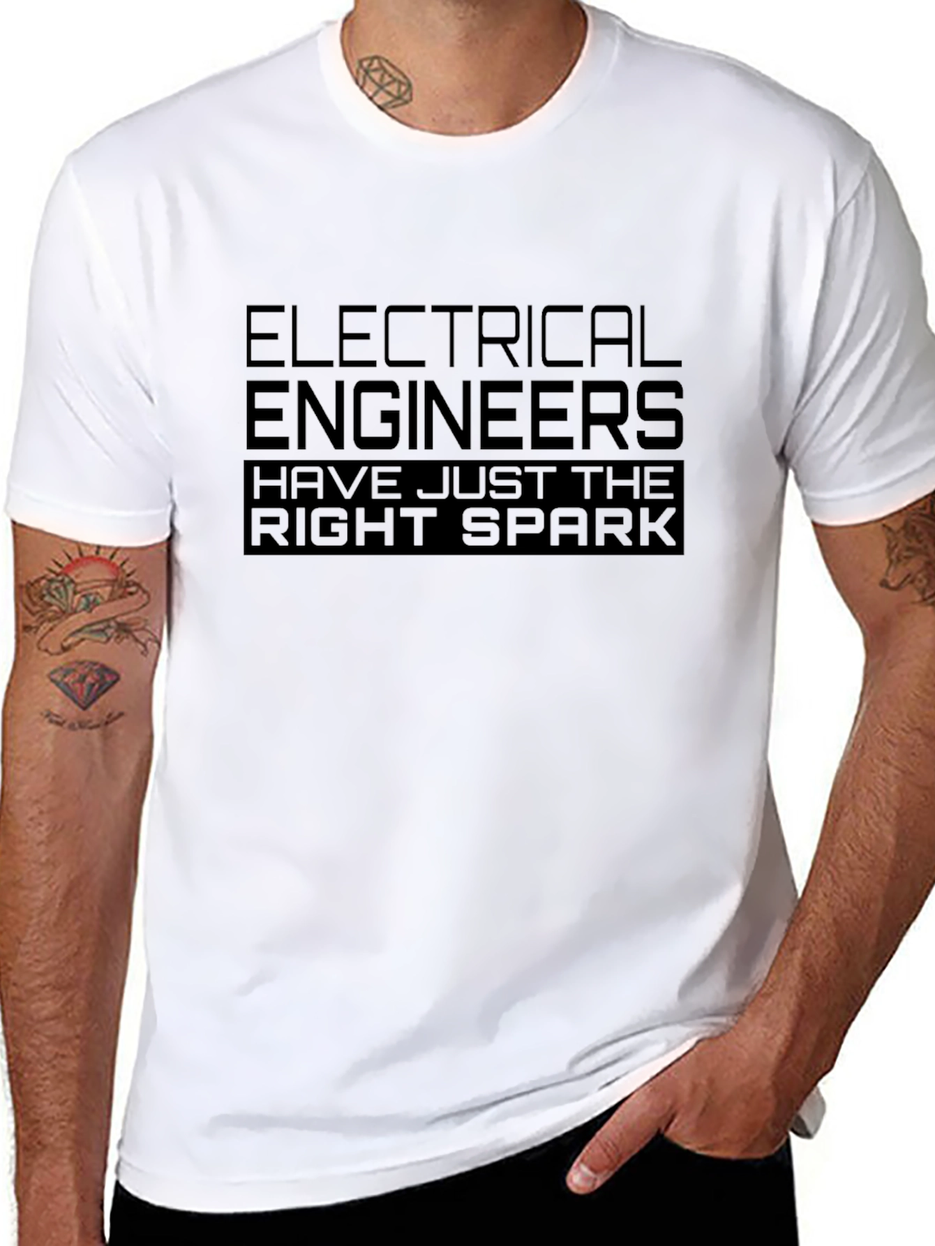 Electrical Engineer Right Spark Black T-Shirt