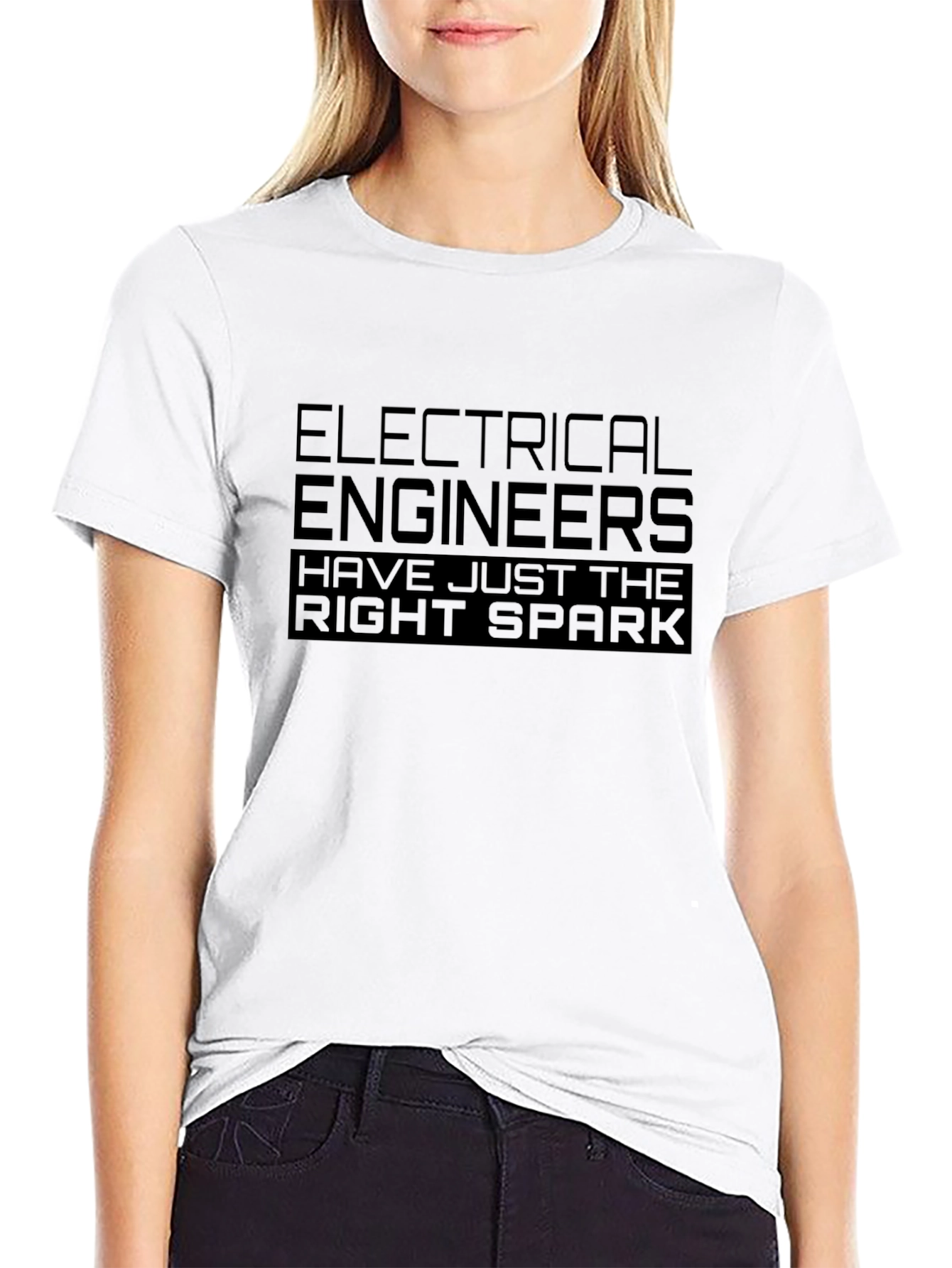 Electrical Engineer Right Spark Black T-Shirt