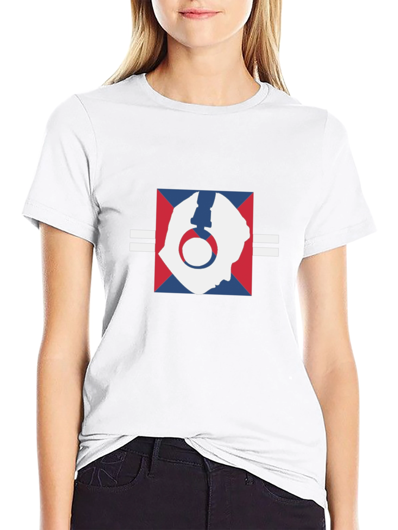Abstract Headphone Graphic Black T-Shirt