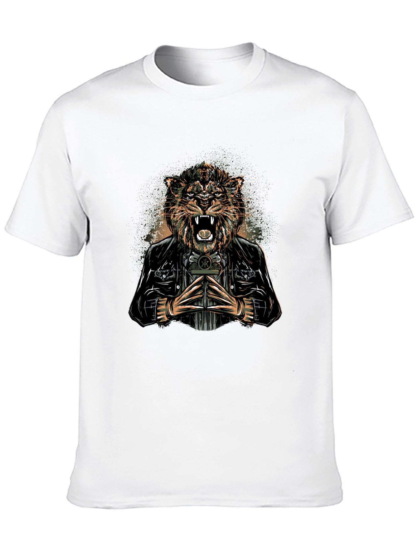 Cool Tiger Graphic Tee - Black Cotton Blend