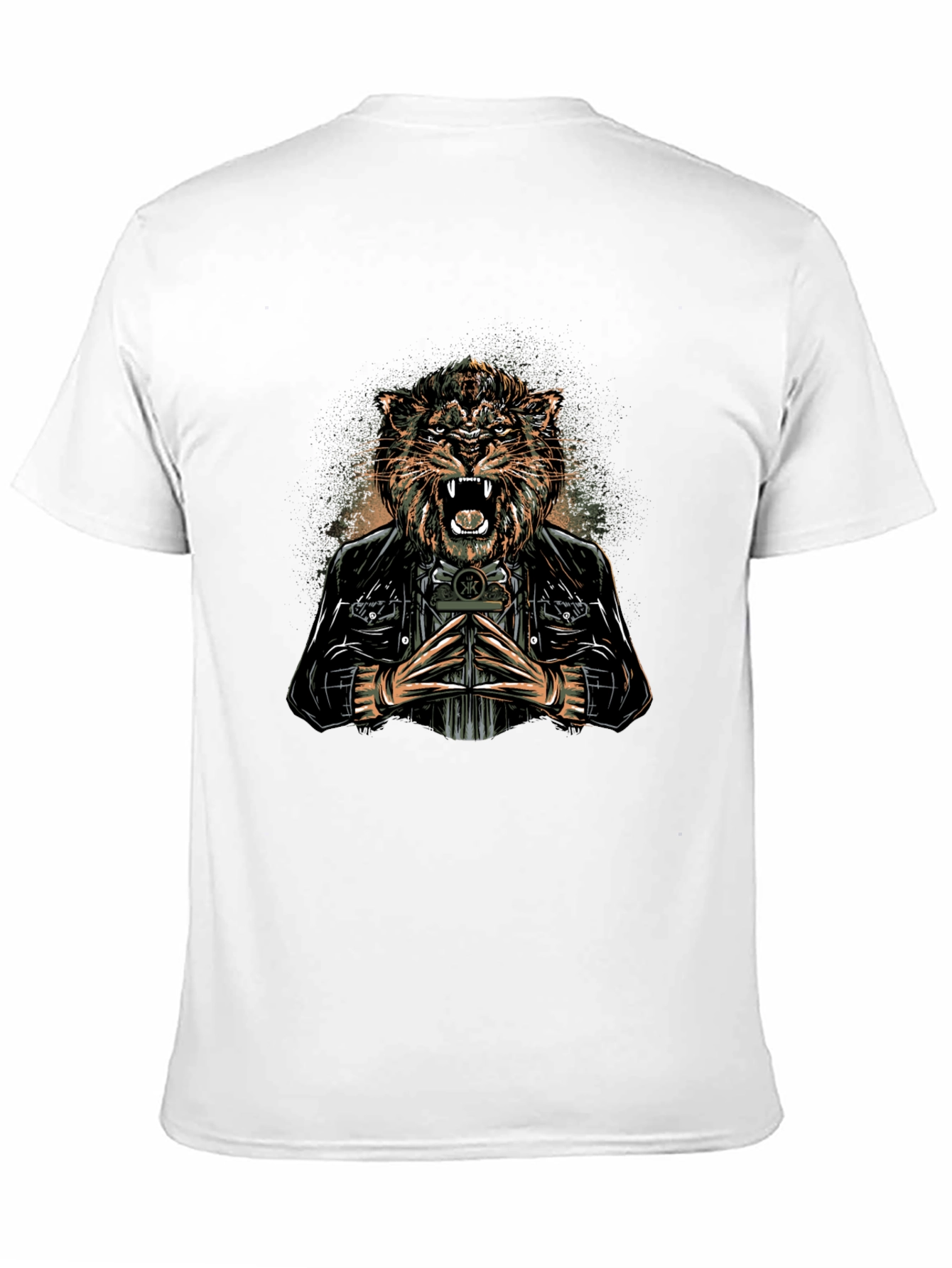 Cool Tiger Graphic Tee - Black Cotton Blend