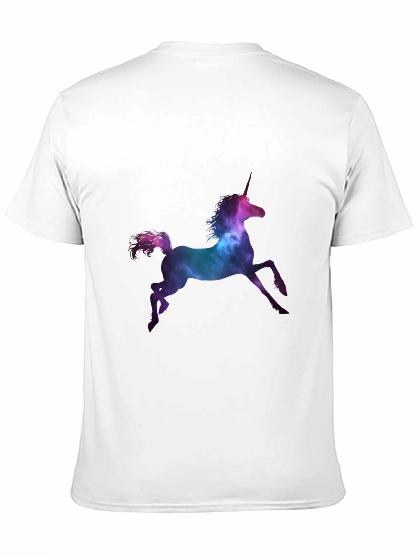 Unicorn Galaxy Print Black T-Shirt