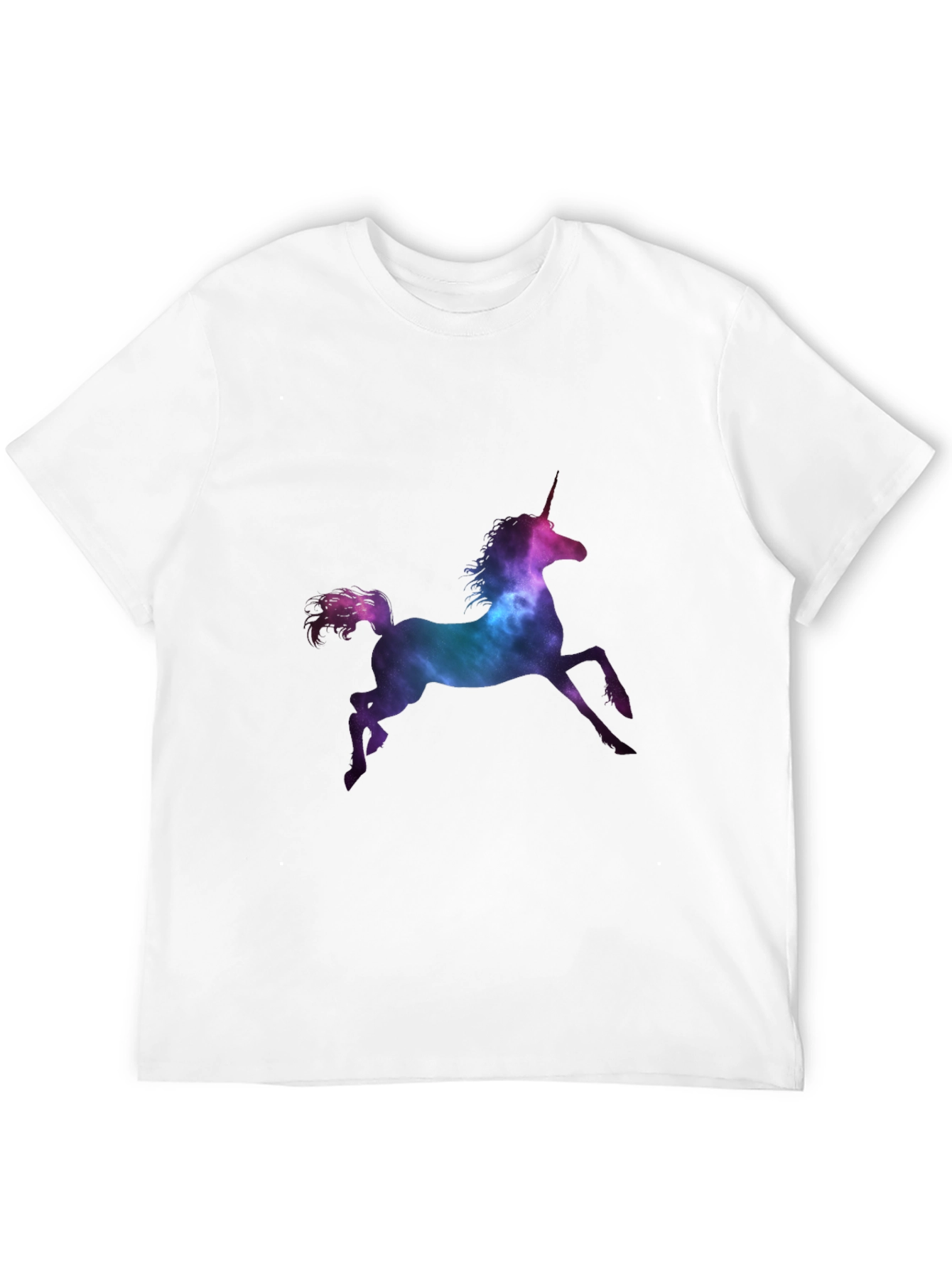 Unicorn Galaxy Print Black T-Shirt