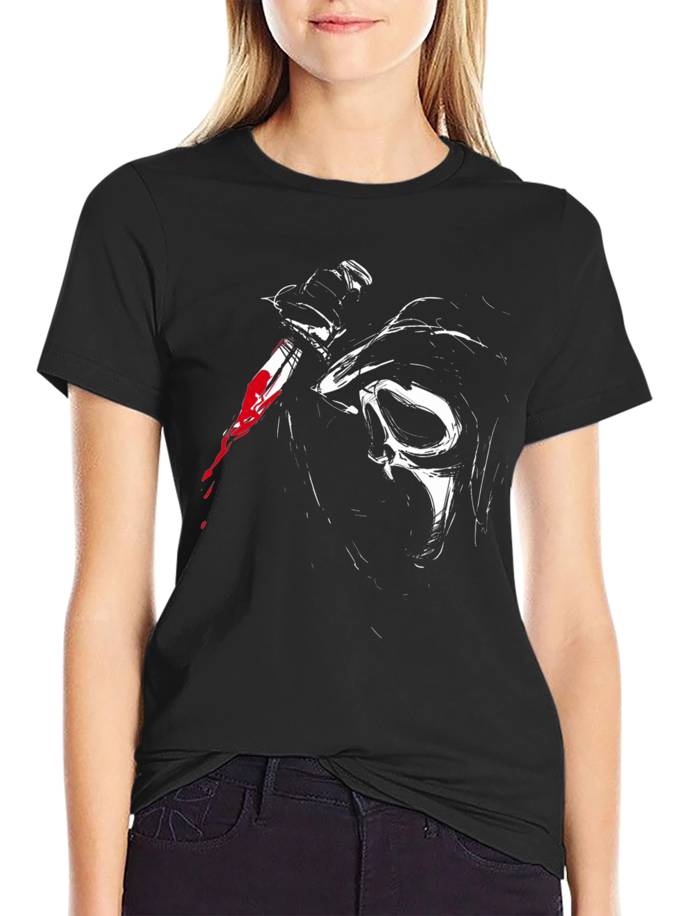 Scream Movie T-Shirt - Graphic Print Tee