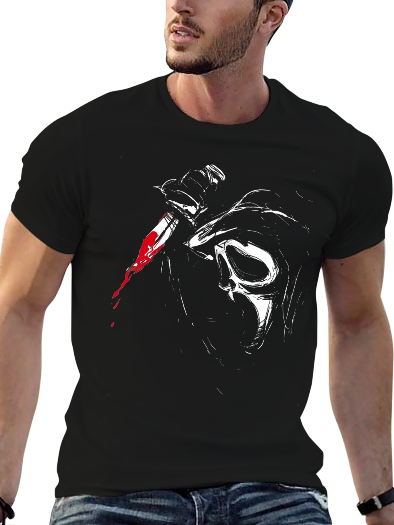 Scream Movie T-Shirt - Graphic Print Tee