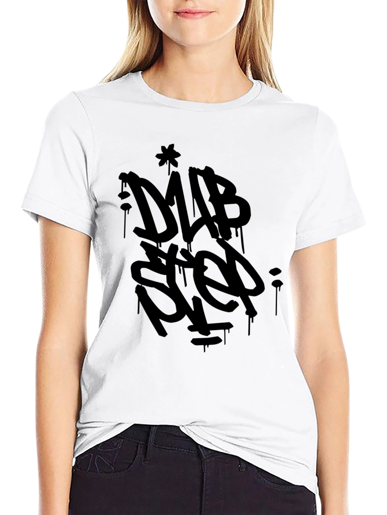 Black Dubstep Graphic Tee - Modern Urban Style