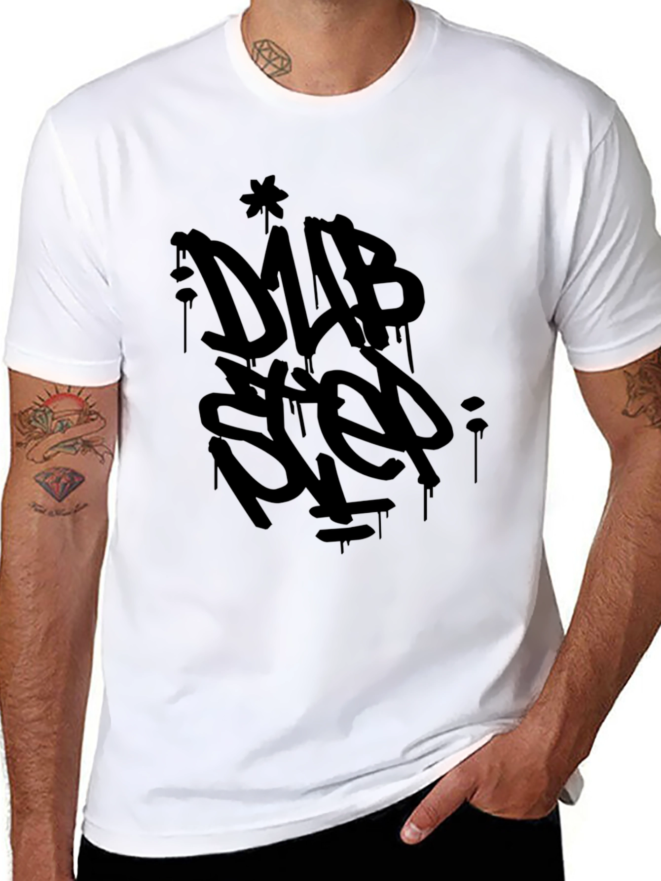 Black Dubstep Graphic Tee - Modern Urban Style