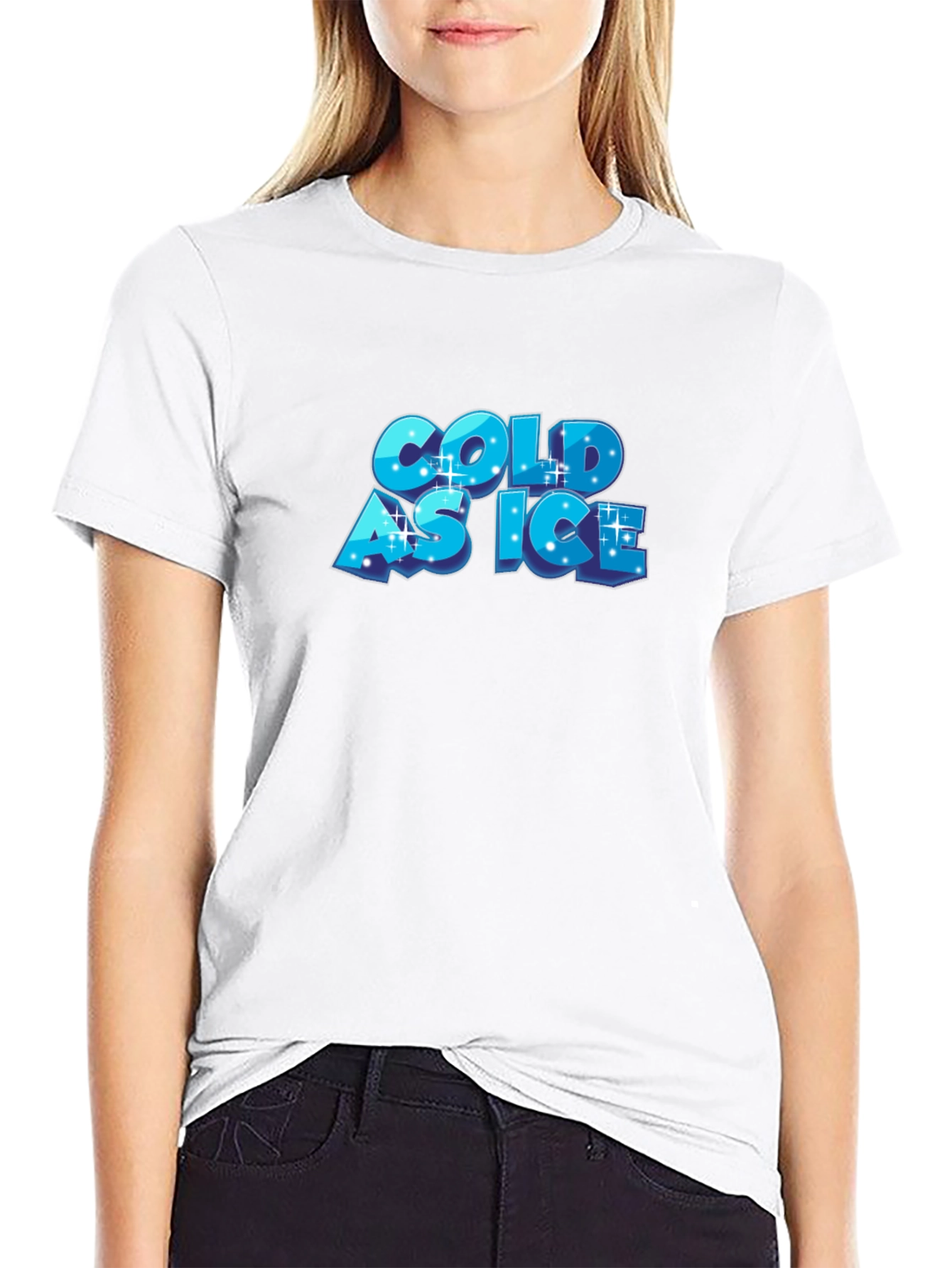 Cold as Ice Black Graphic T-Shirt