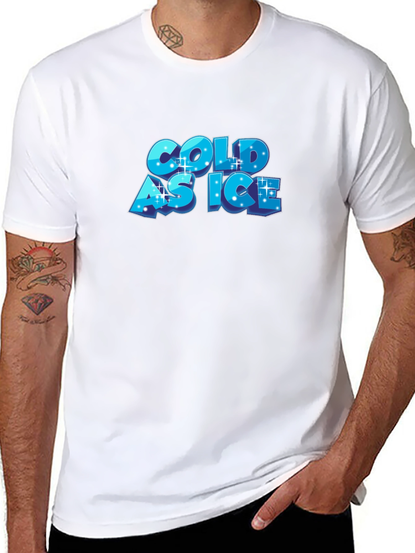 Cold as Ice Black Graphic T-Shirt